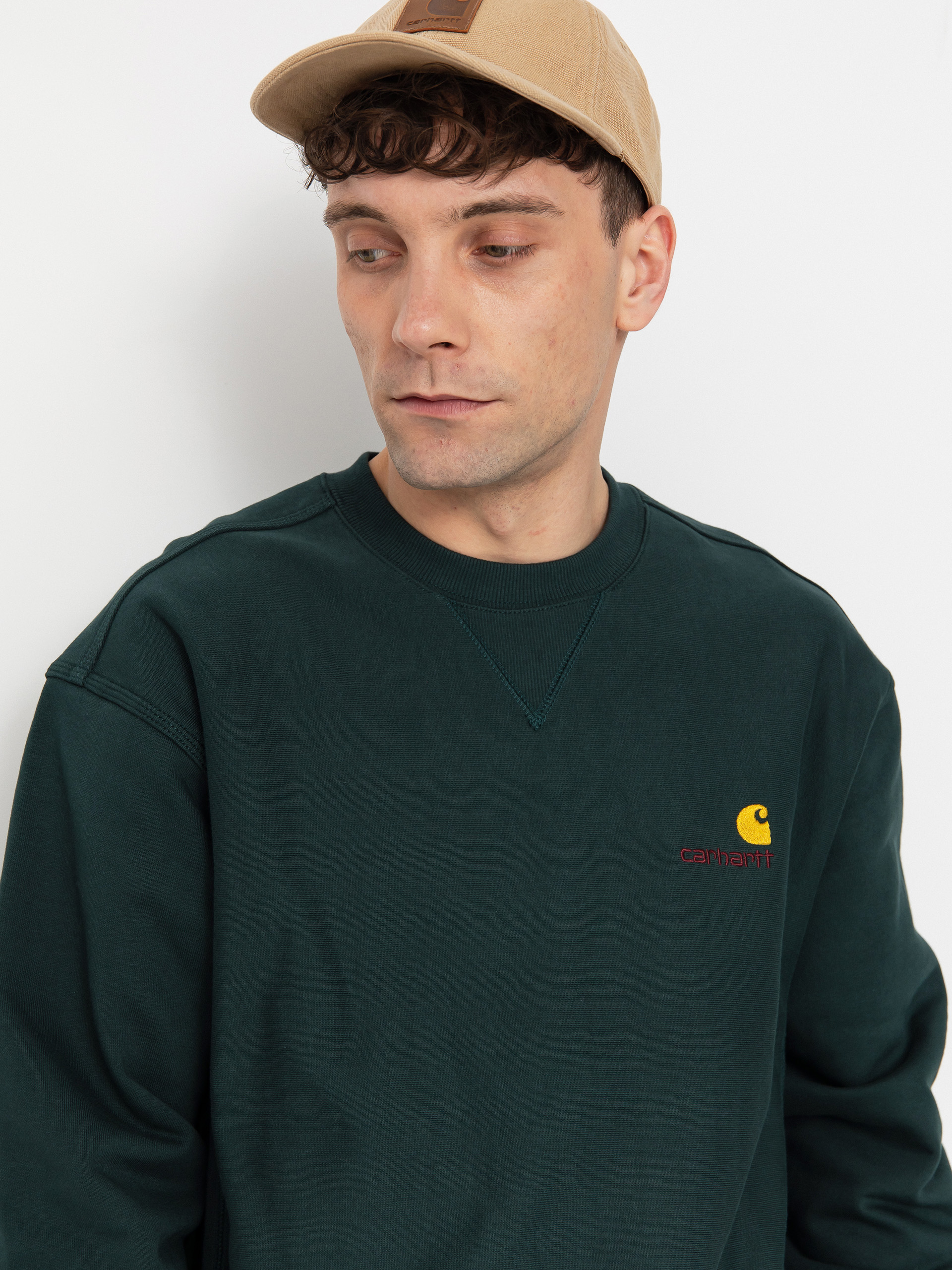 Carhartt WIP American Script Pulóver (conifer)