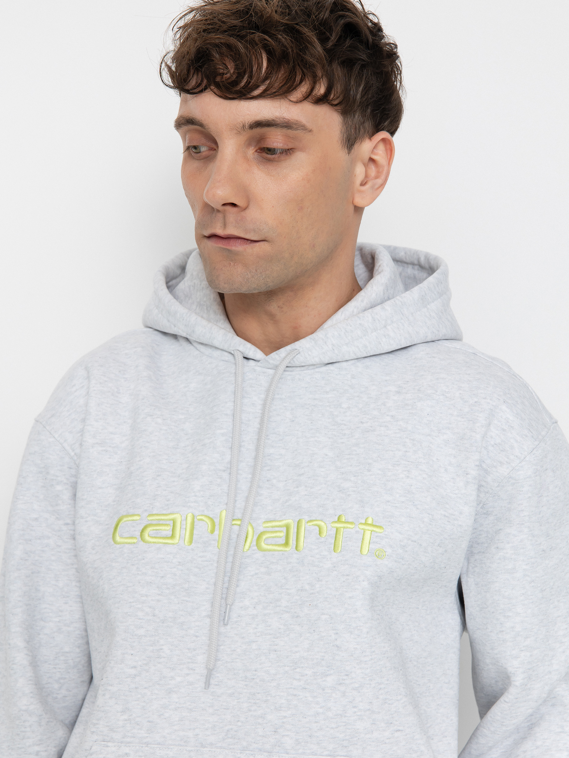 Carhartt WIP Carhartt HD Kapucnis pulóver (ash heather/air green)