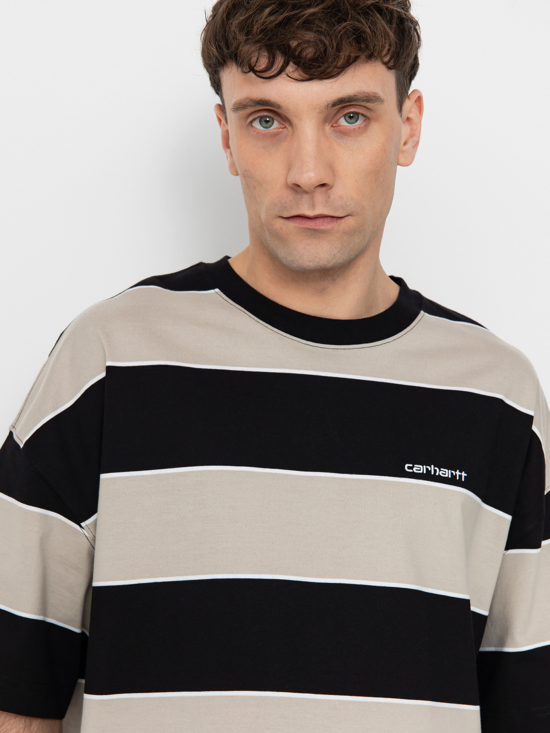 Póló Carhartt WIP Quinby (quinby stripe/black)