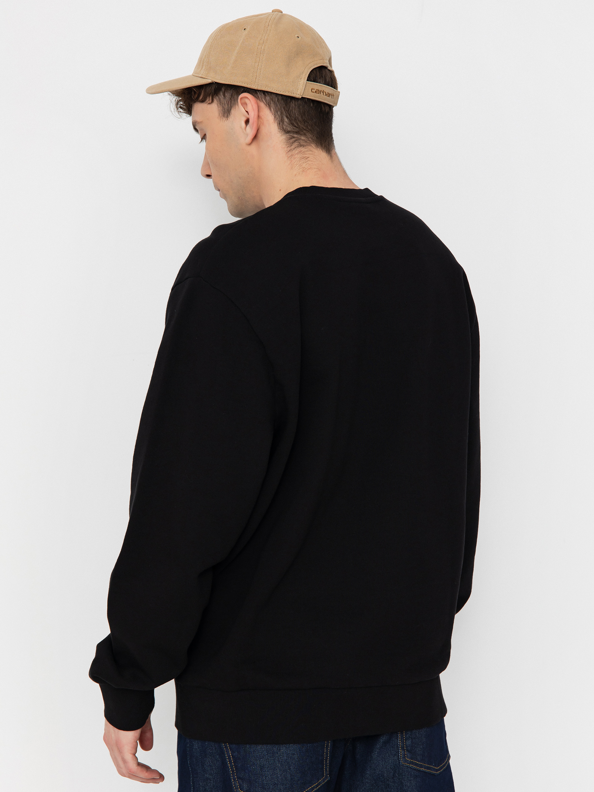 Carhartt WIP Script Embroidery Pulóver (black/white)
