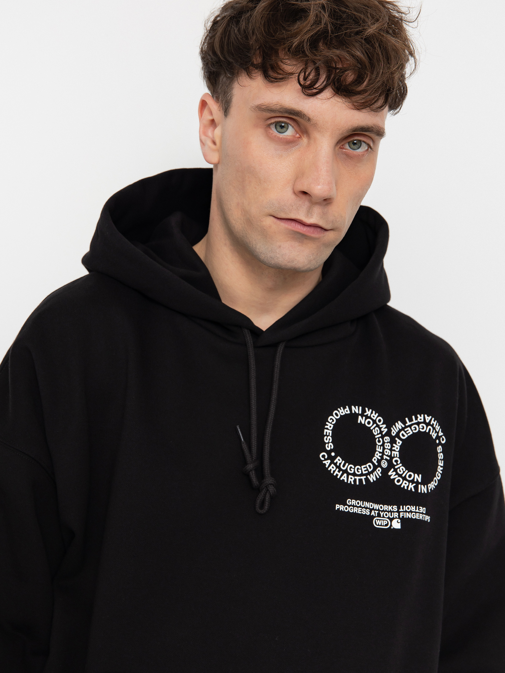Carhartt WIP Rotation HD Kapucnis pulóver (black/white)