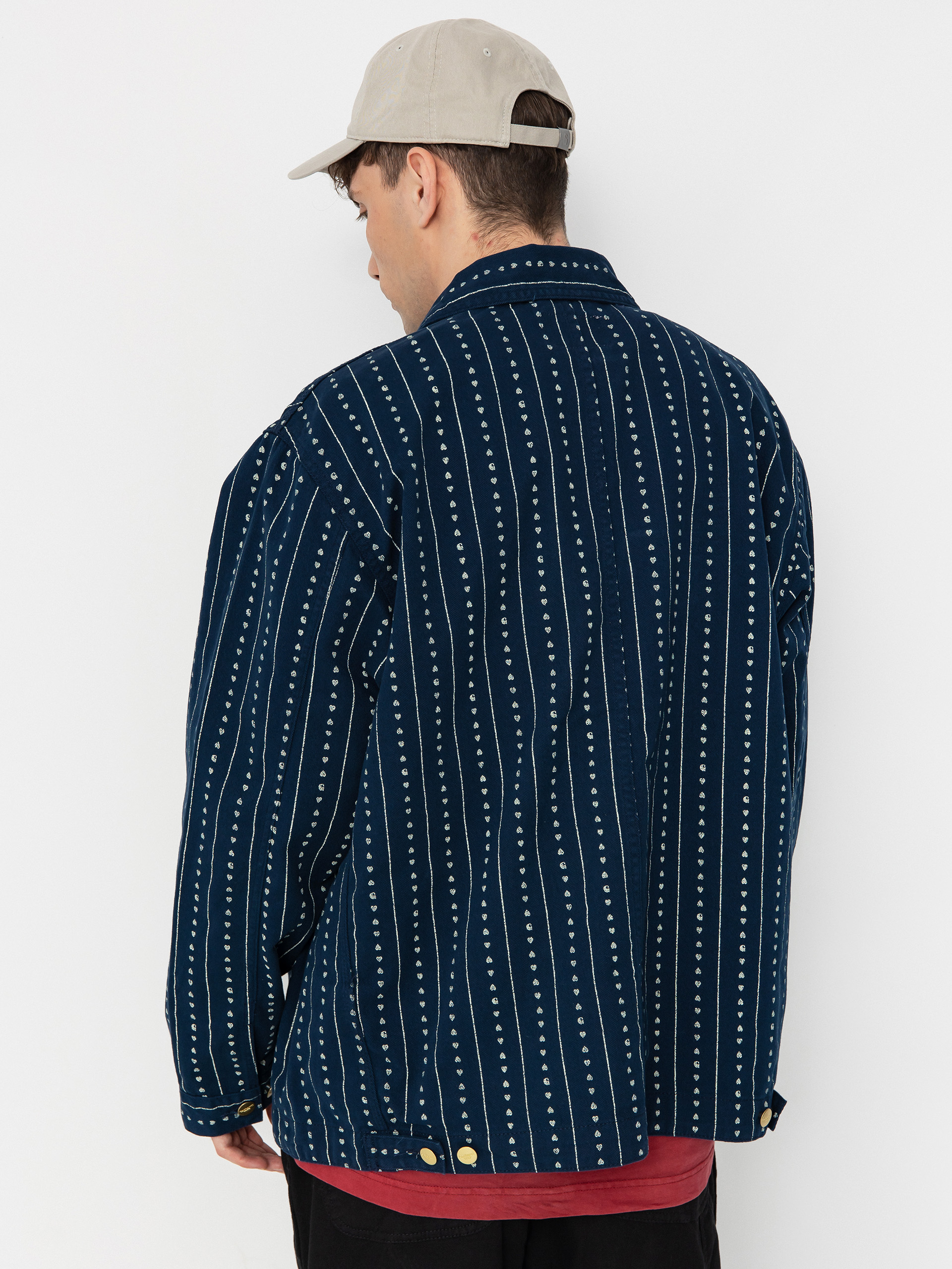 Carhartt WIP Drewe Chore Coat Dzseki (heart c pinstripe/ink/natural)