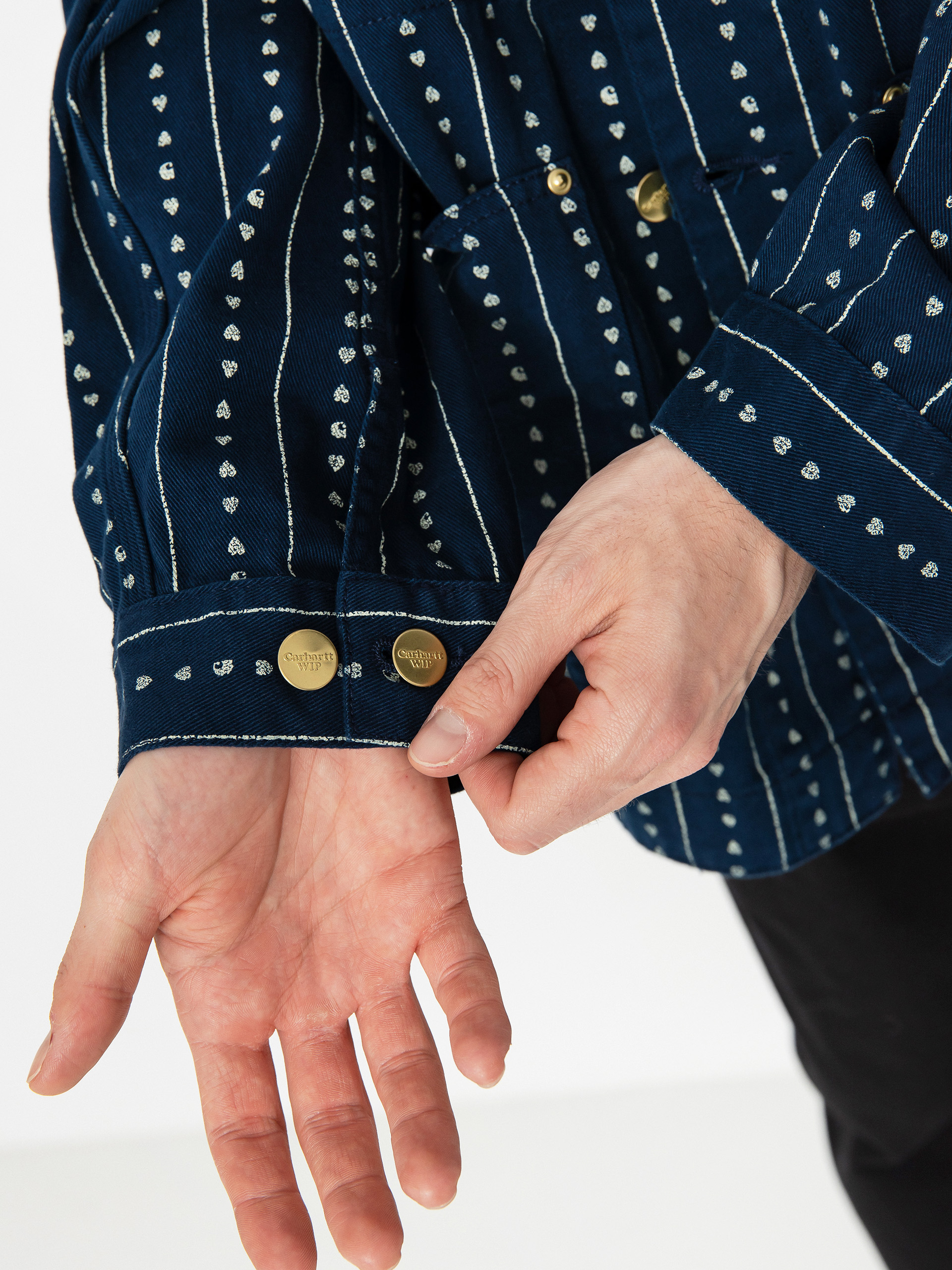 Carhartt WIP Drewe Chore Coat Dzseki (heart c pinstripe/ink/natural)