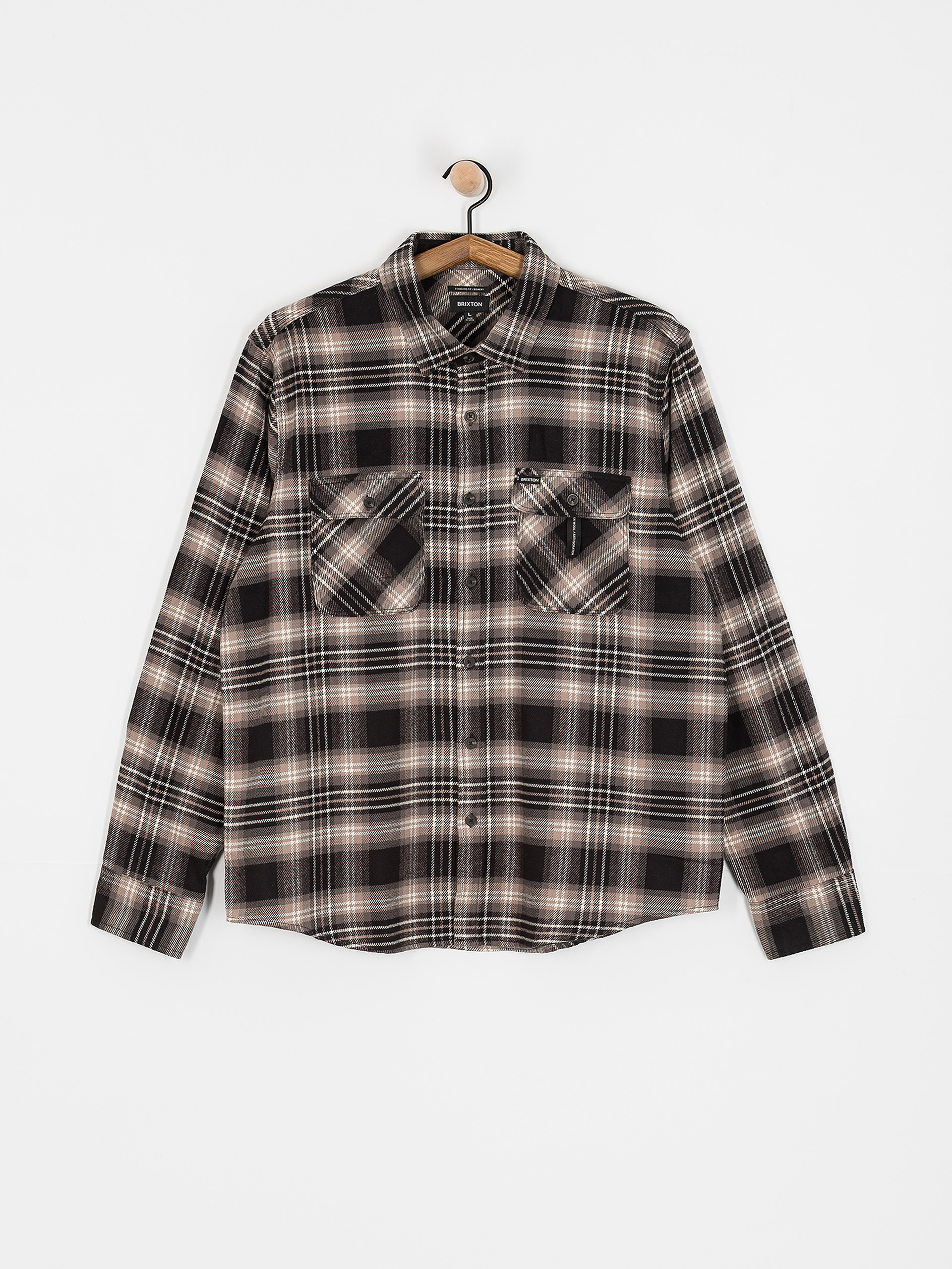 Brixton Bowery Flannel Ing (black/charcoal/beige)