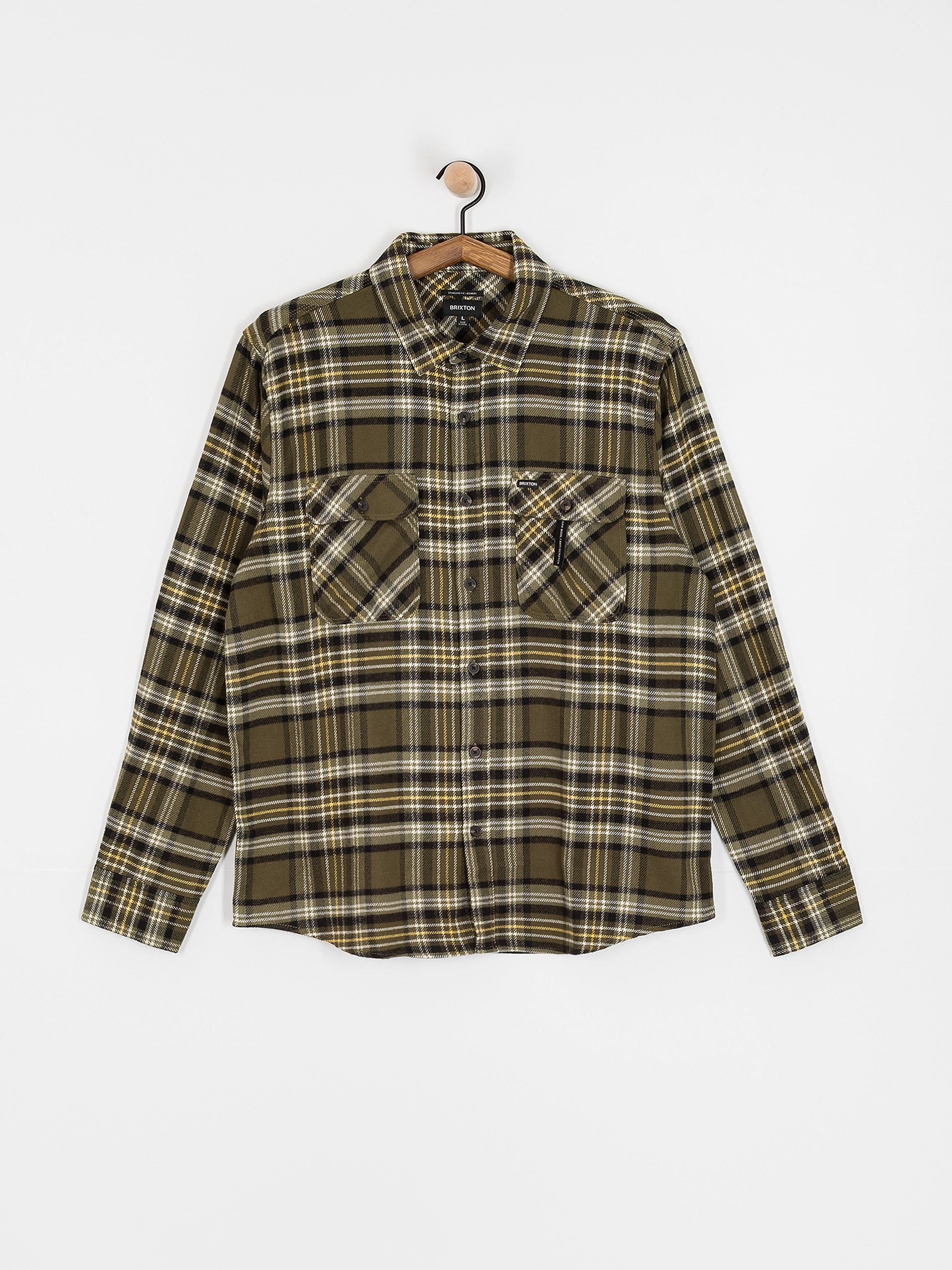 Brixton Bowery Flannel Ing (ivy green/olive surplus/black)