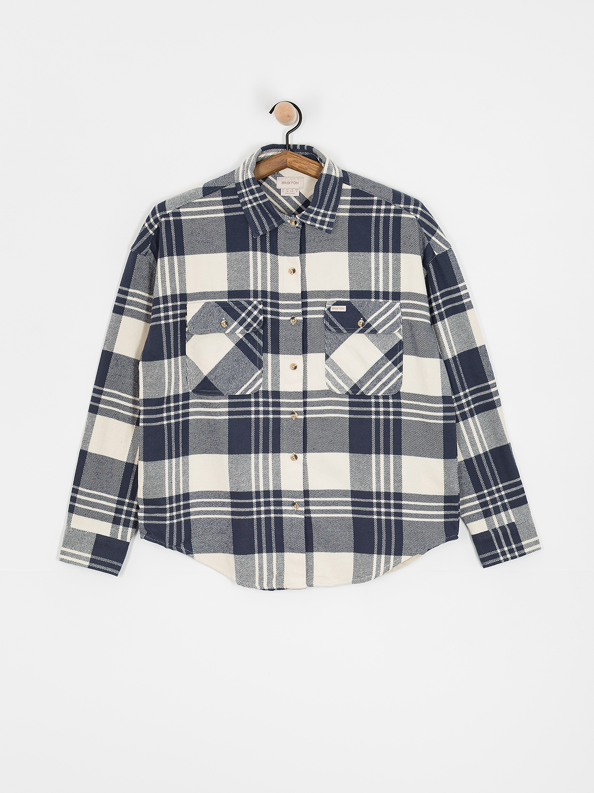 Brixton Bowery Classic Flannel Wmn Ing (azure blue/whitecap plaid)