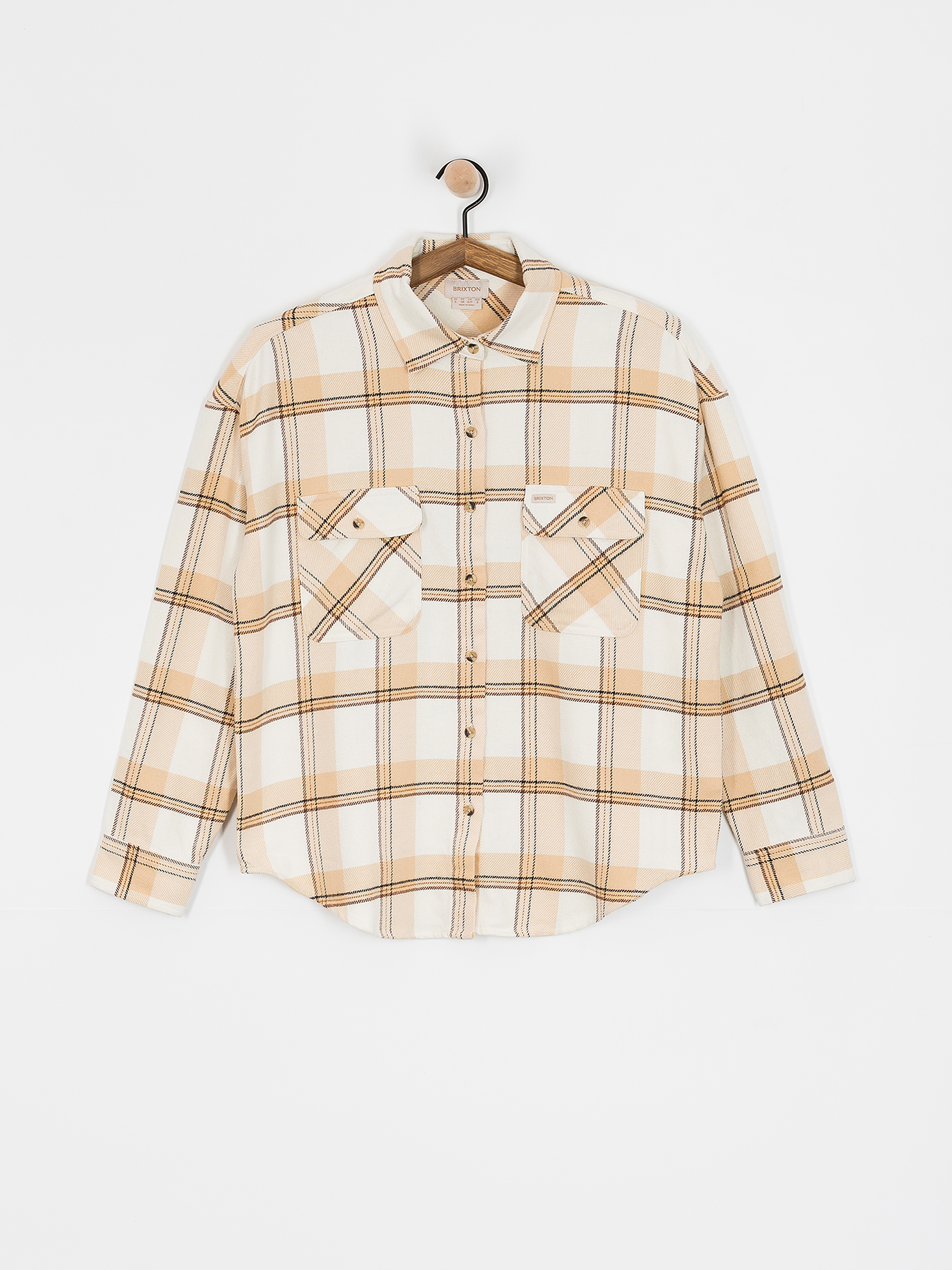 Brixton Bowery Classic Flannel Wmn Ing (off white/semolina/washed copp)