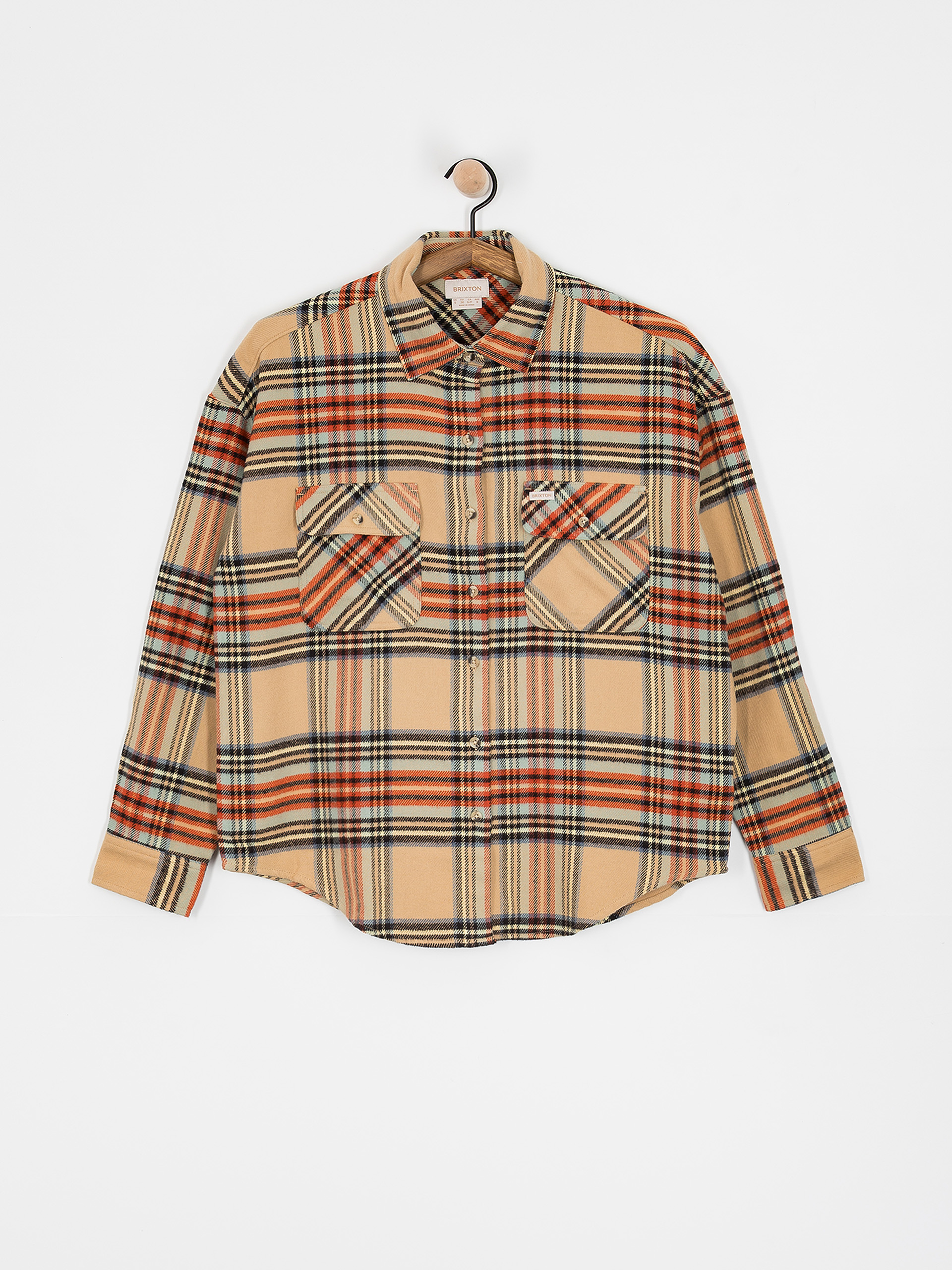 Brixton Bowery Classic Flannel Wmn Ing (sand/burnt brick/black plaid)