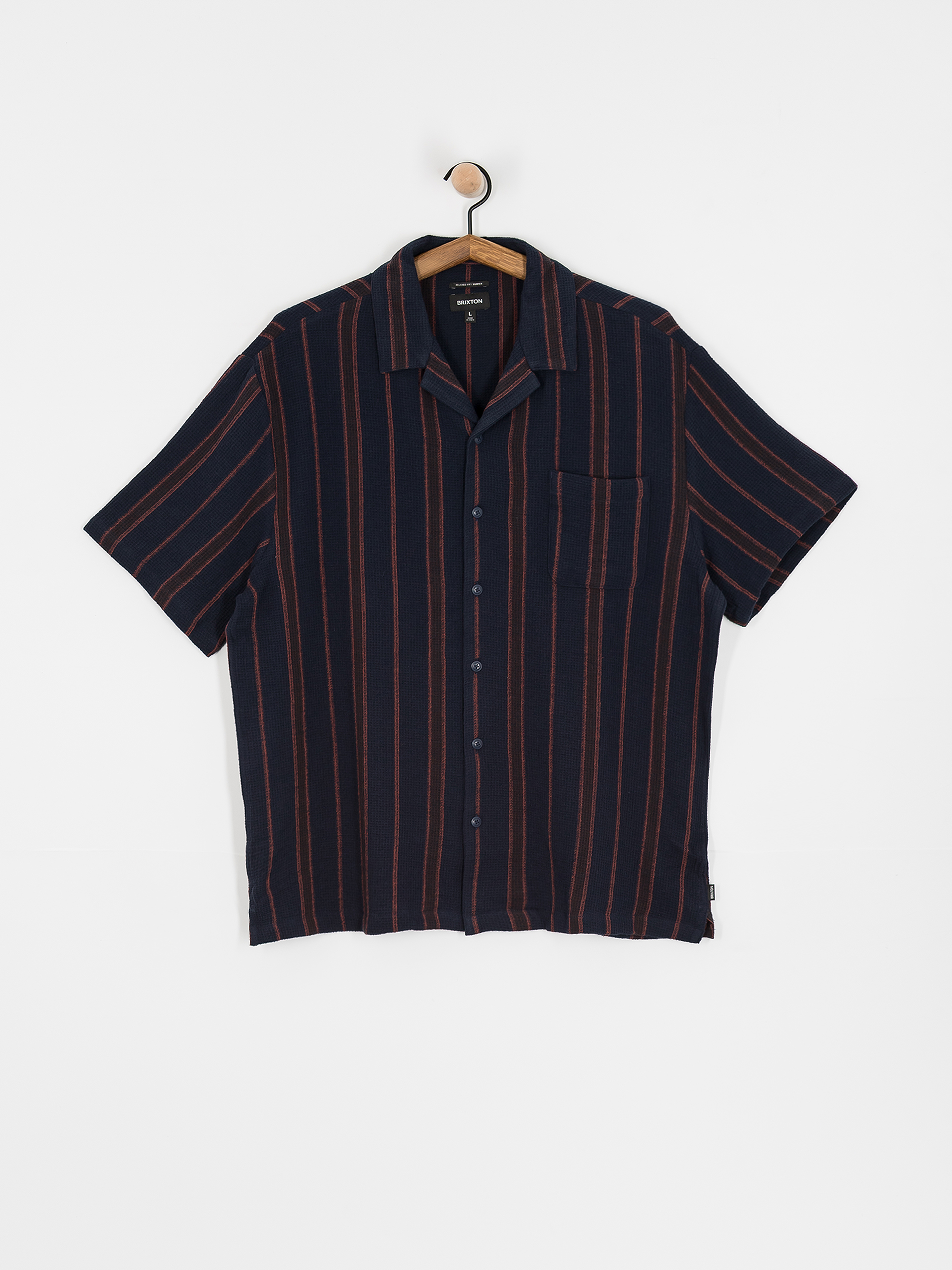 Brixton Bunker Waffle Stripe Ing (washed navy stripe)