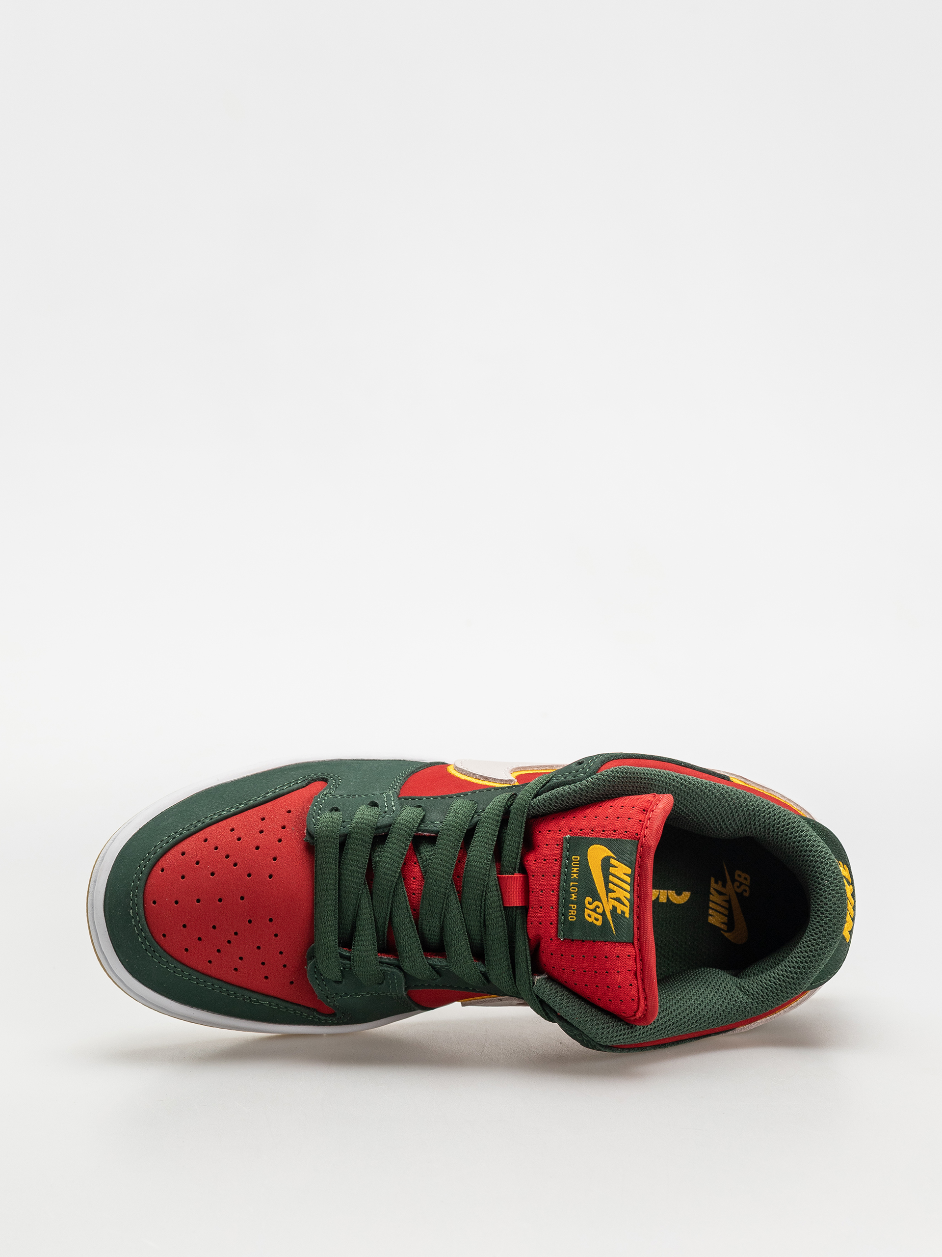 Nike SB Dunk Low Pro Prm Cipők (fir/white university gold fire red)