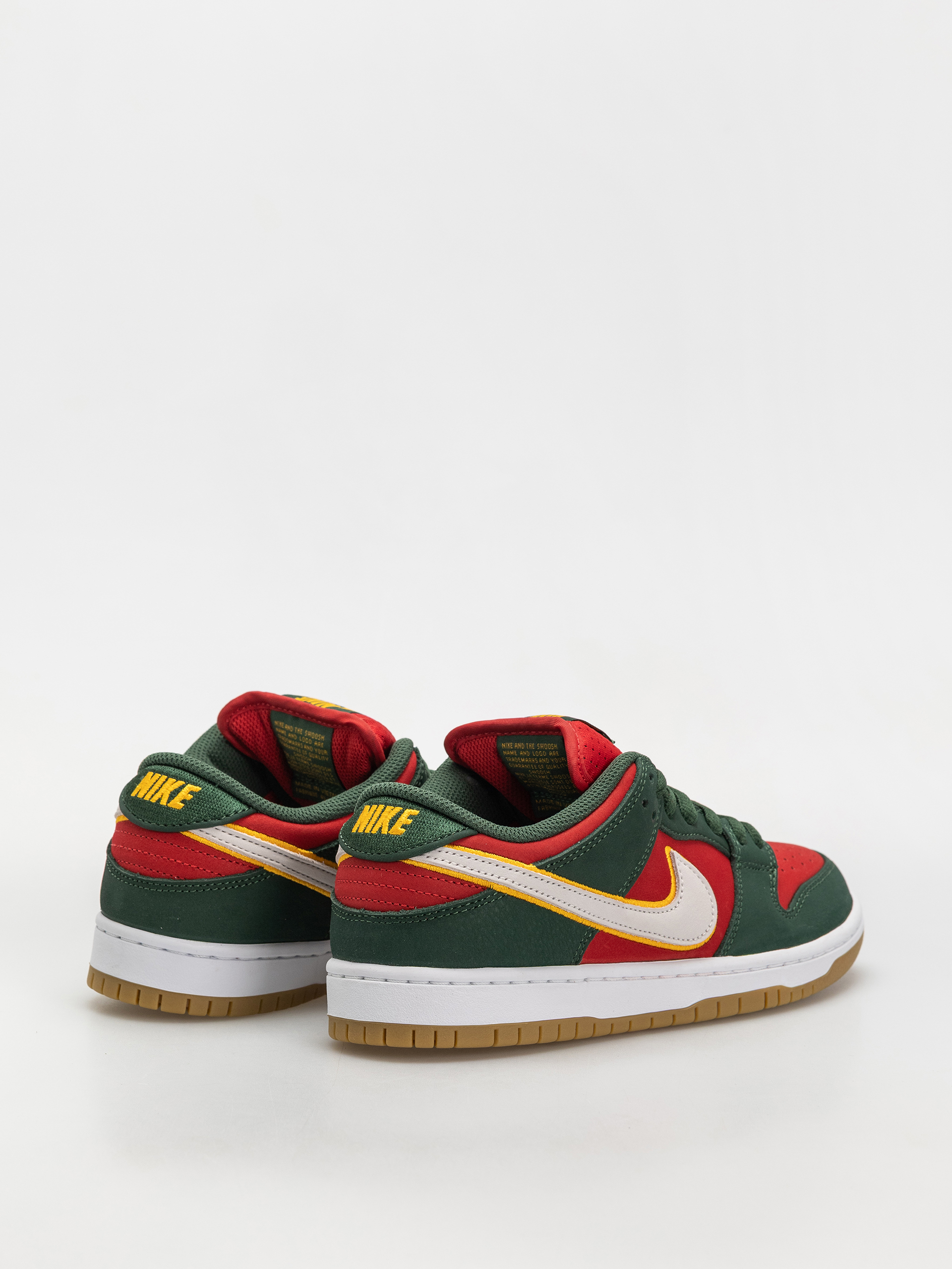 Nike SB Dunk Low Pro Prm Cipők (fir/white university gold fire red)