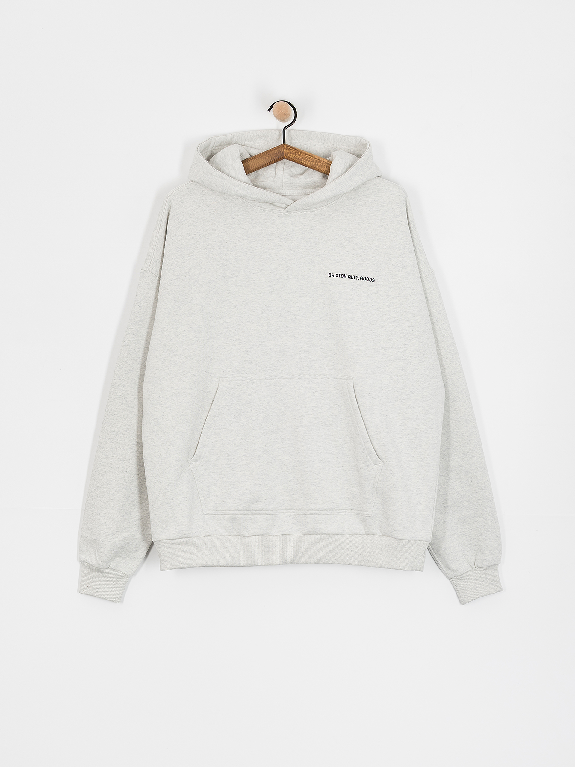 Brixton Embroidered Heavy Weight HD Kapucnis pulóver (heather grey ash)