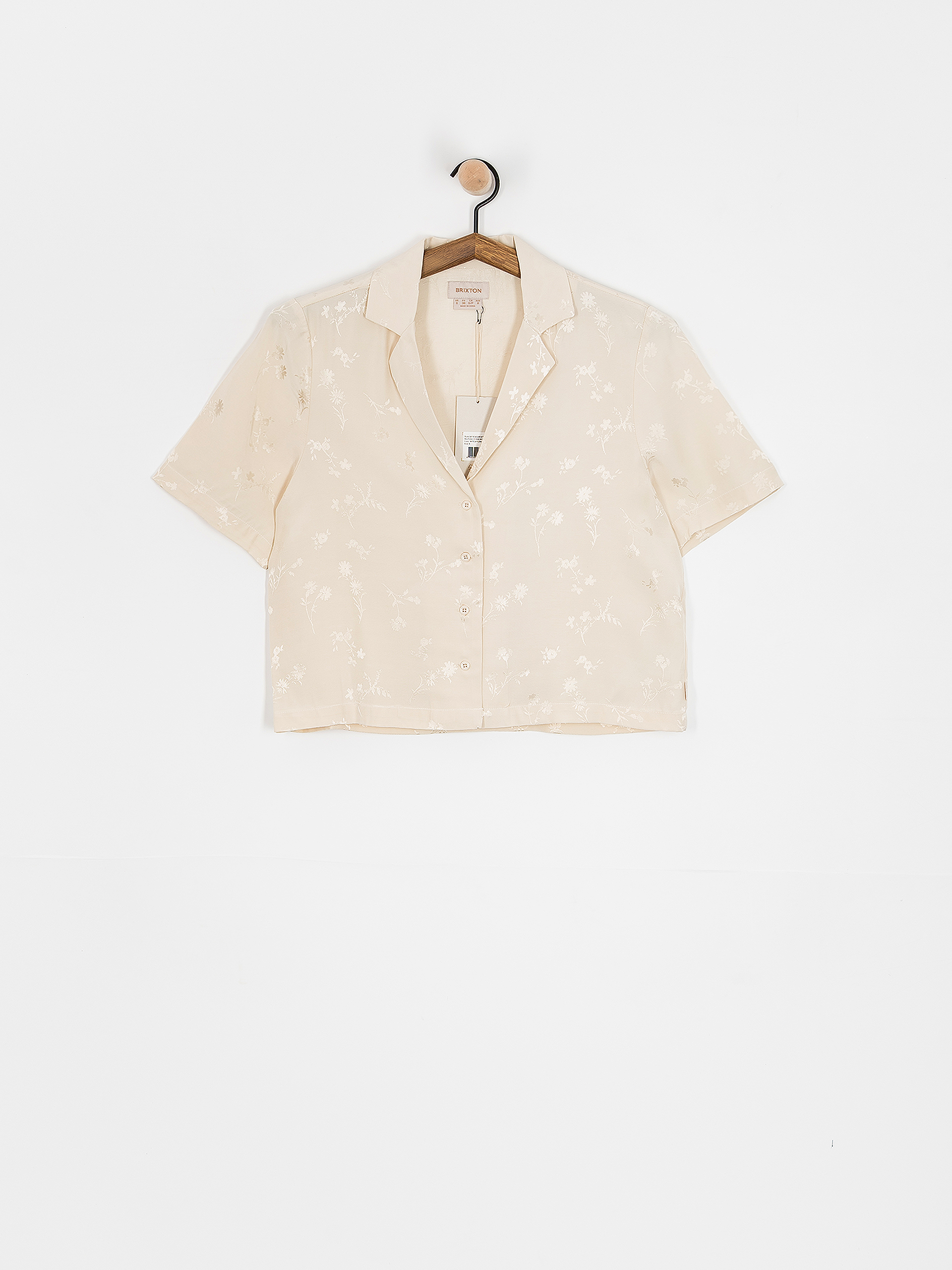 Brixton Silky Jacquard Button Down Wmn Ing (whitecap floral jacquard)