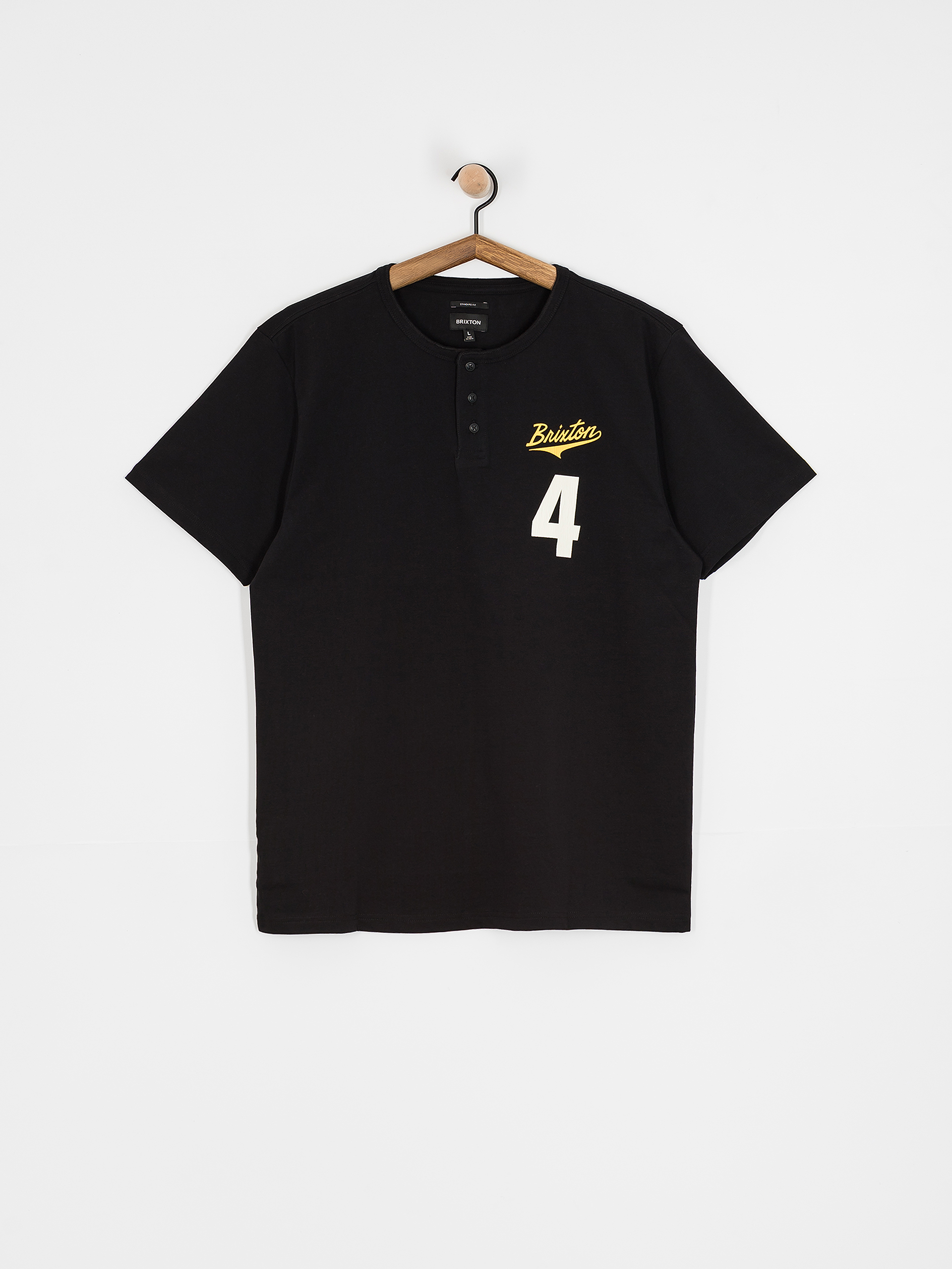 Brixton The League Baseball Póló (black/black)