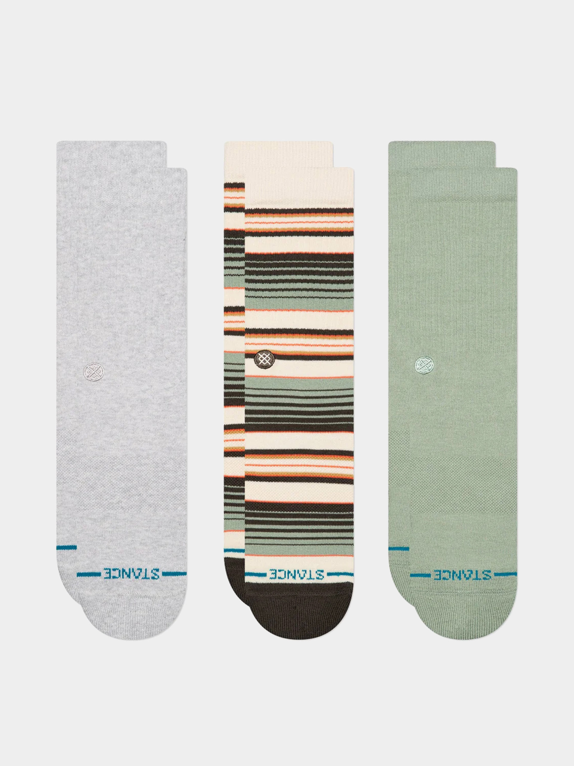 Zokni Stance Repeteur Crew 3 Pack (light heather)