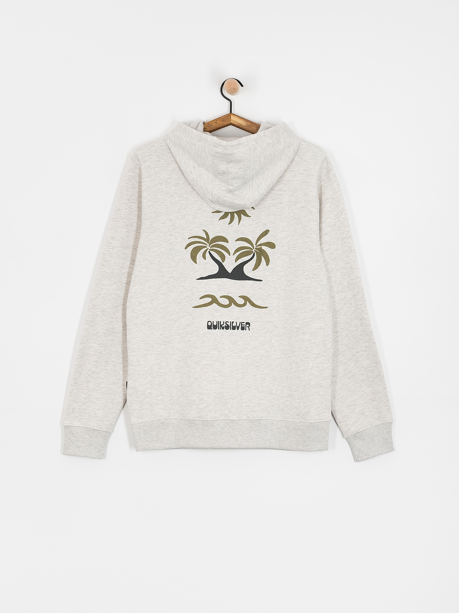 Kapucnis pulóver Quiksilver Graphic Mix HD (white marble heather)