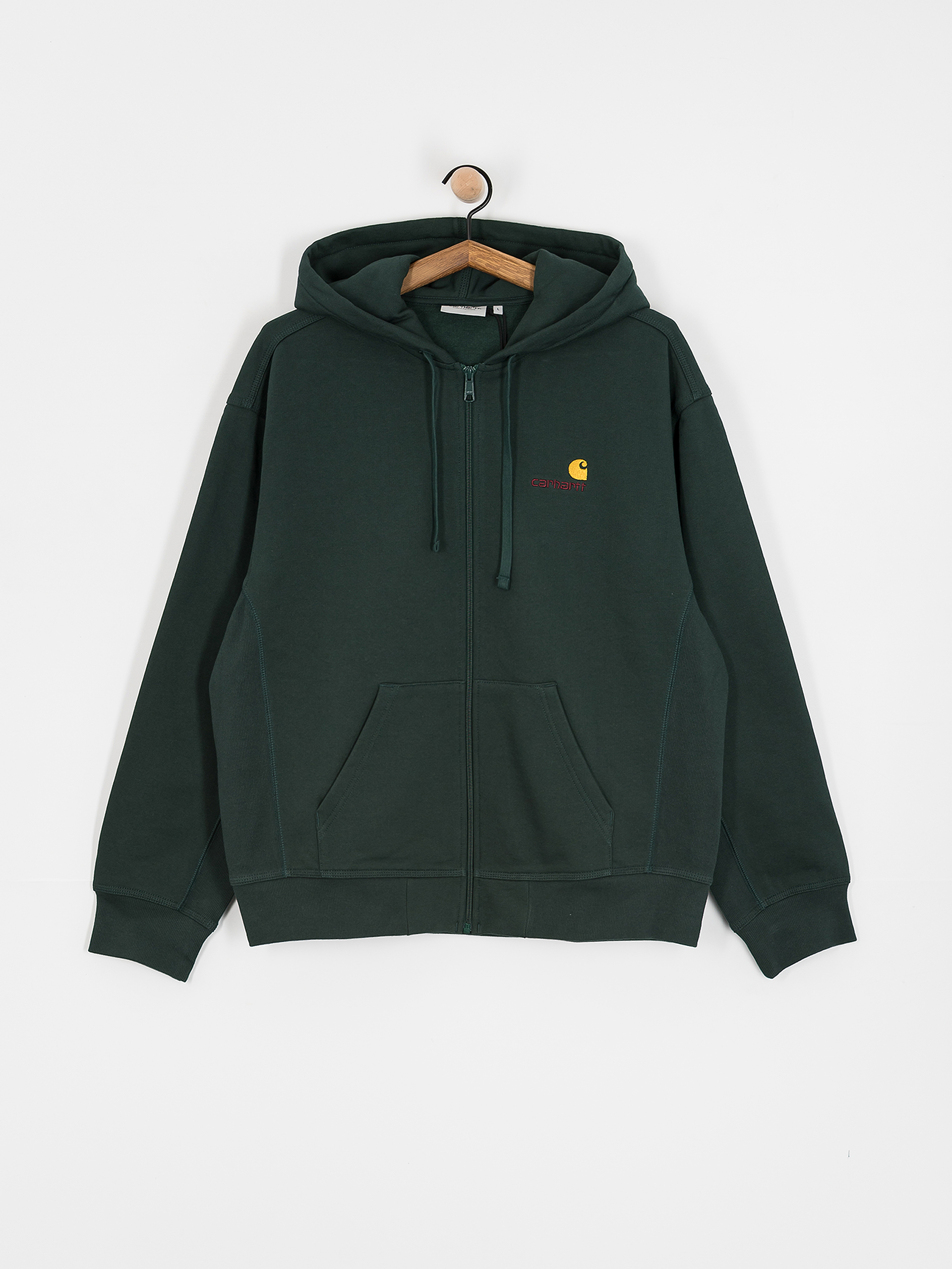 Carhartt WIP American Script ZHD Kapucnis pulóver (conifer)