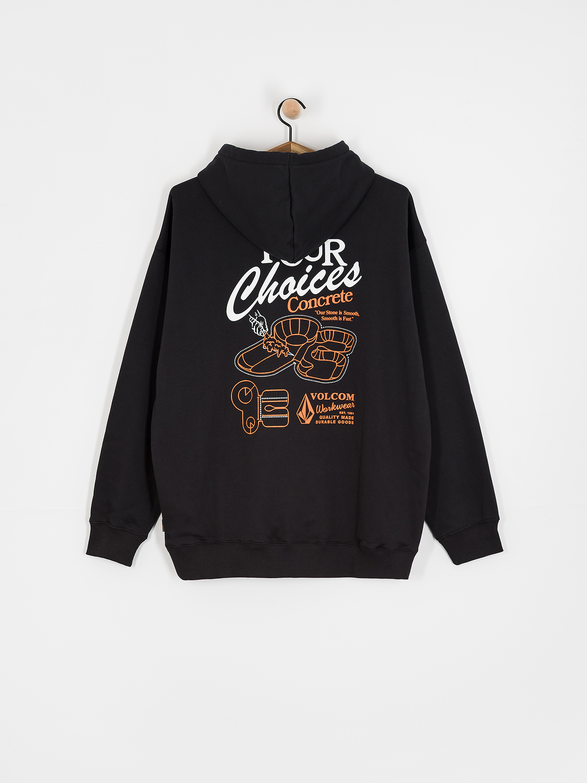 Kapucnis pulóver Volcom Pour Choices HD (black)