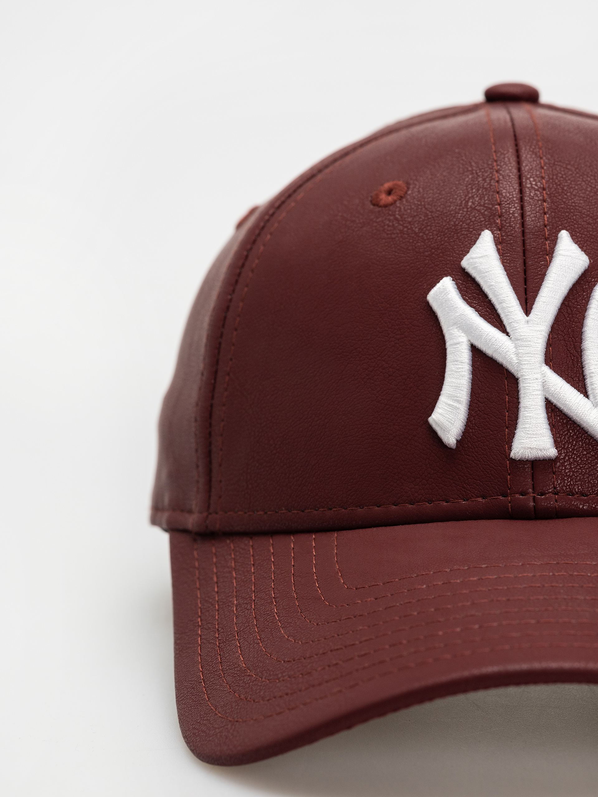 New Era Crinkled Pu 9Forty New York Yankees Wmn Baseball sapka (dark red)