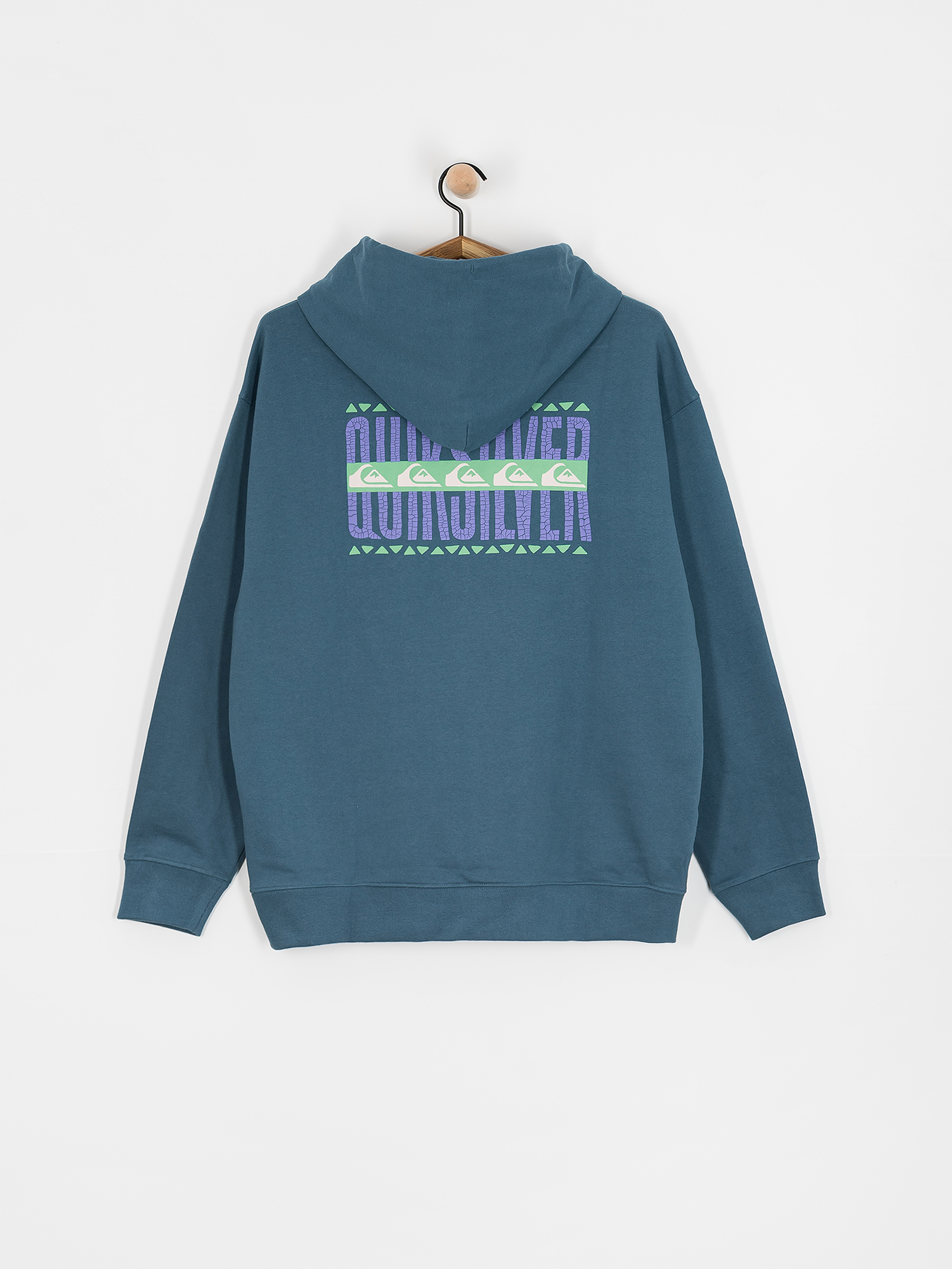 Kapucnis pulóver Quiksilver Apog Heritage HD (real teal)