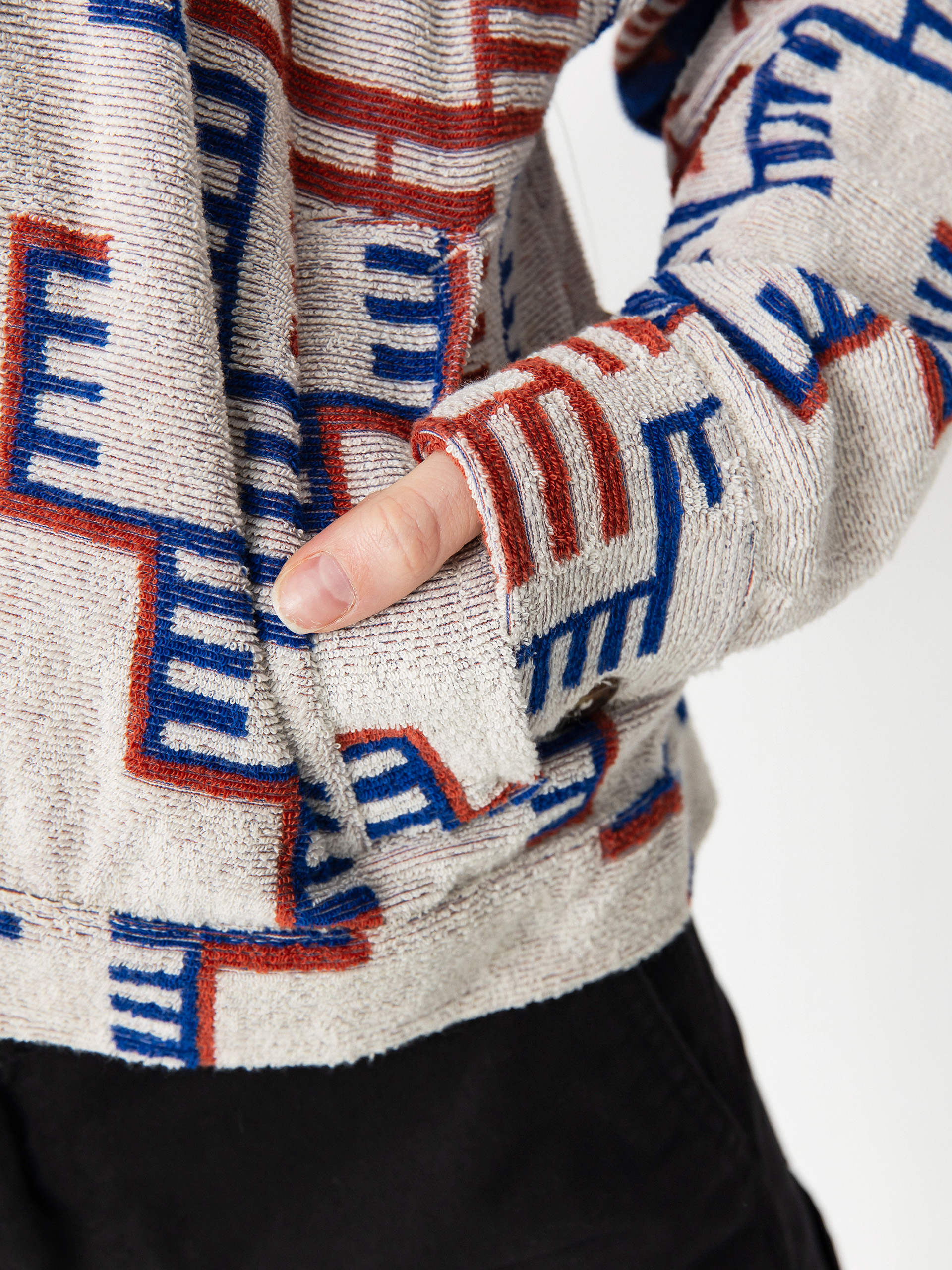 Brixton Trail Terry Cloth Trucker Wmn Dzseki (electronic indigo pattern)