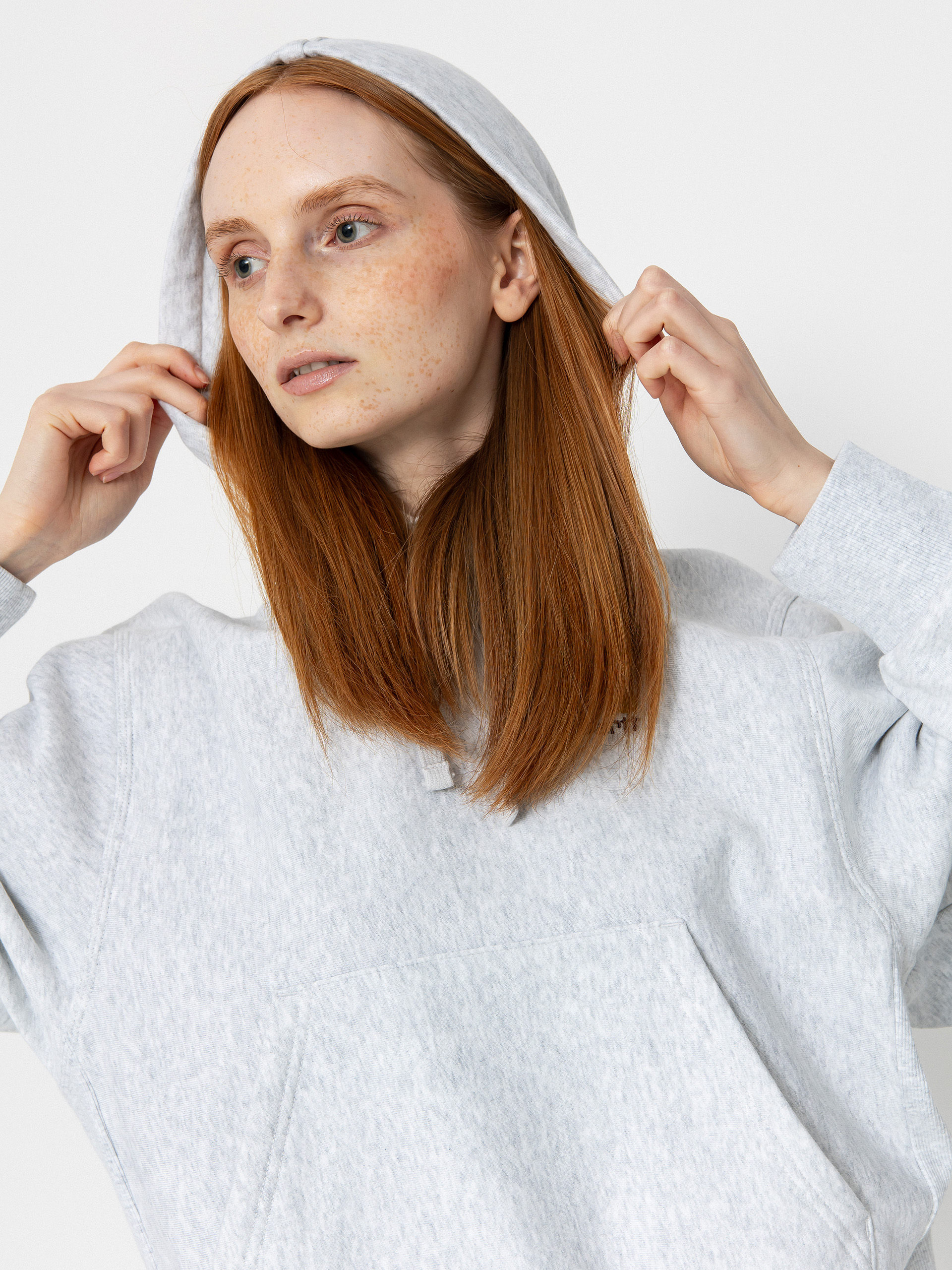 Carhartt WIP American Script HD Wmn Kapucnis pulóver (ash heather)