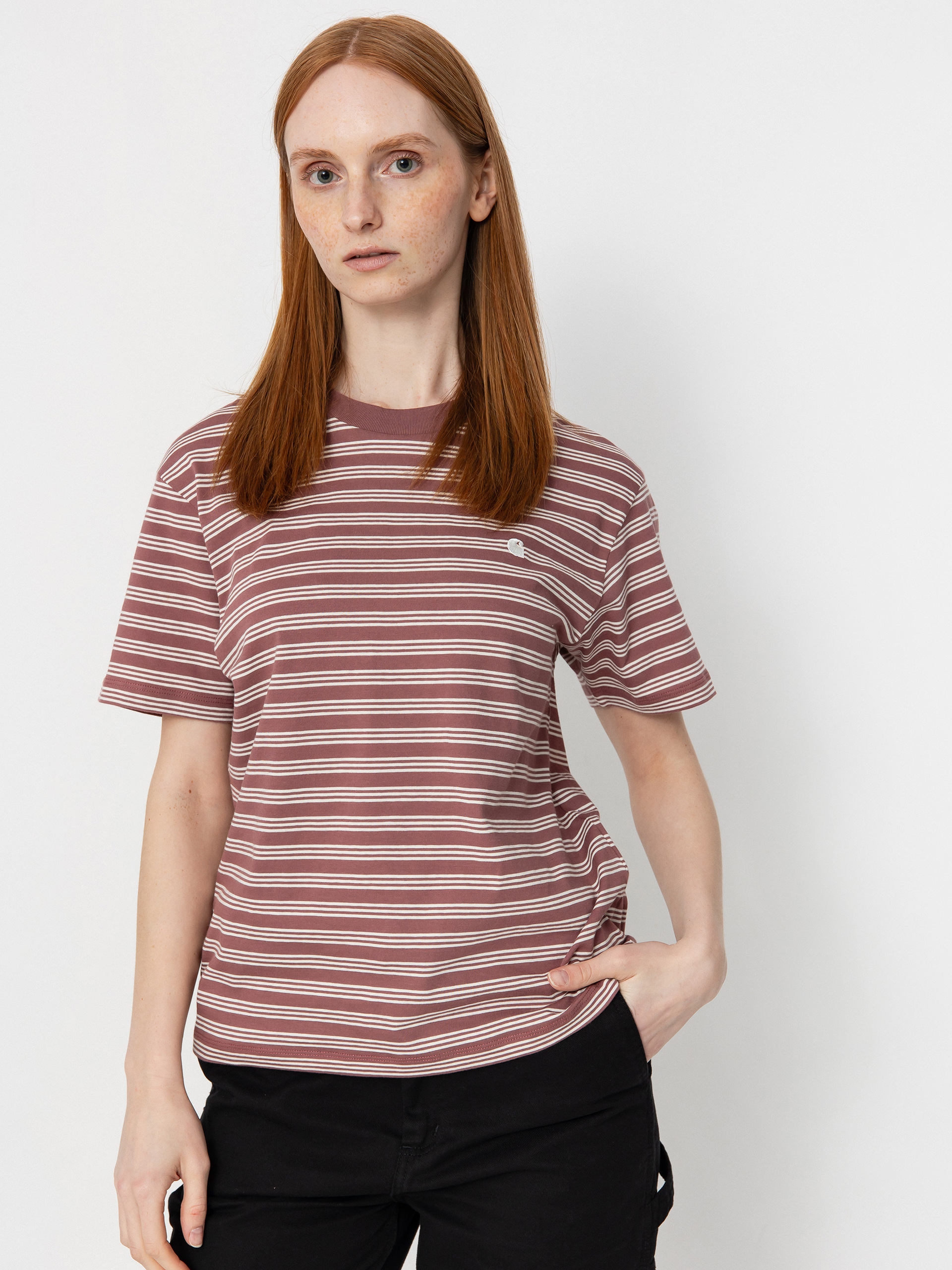 Carhartt WIP Sydney Wmn Póló (sydney stripe/dusky pink)