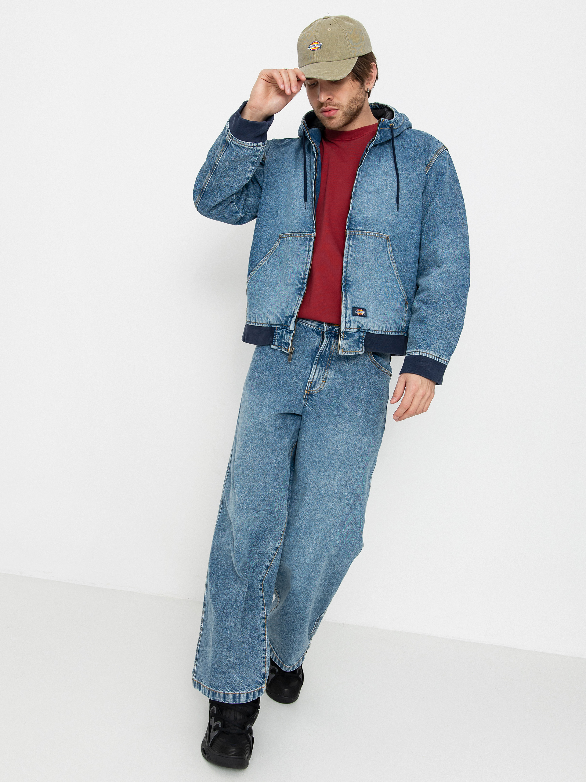 Dickies Hooded Dzseki (rinsed blue w/ fade)