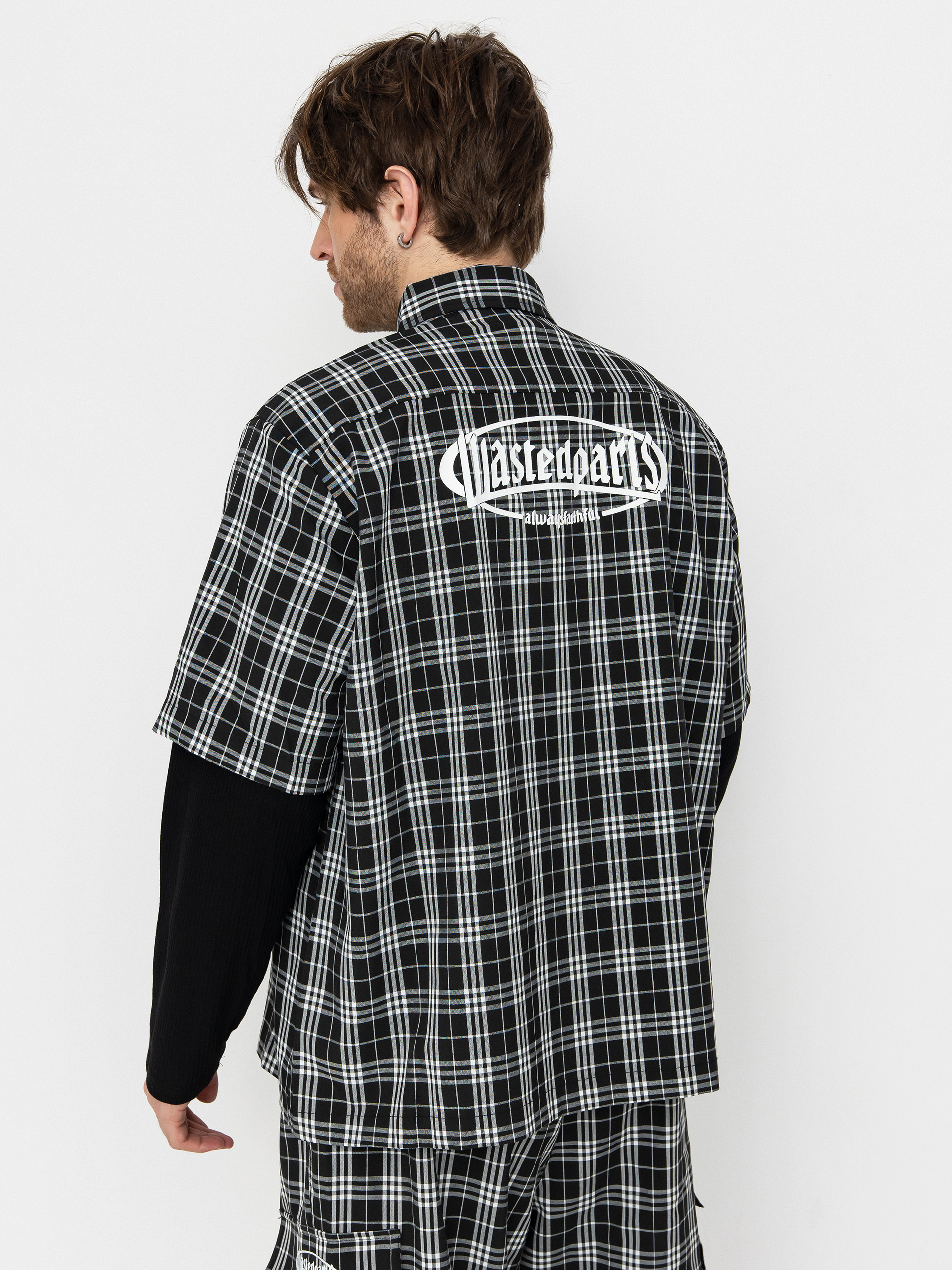 Wasted Paris Yard Tartan Shirt Age Ing (black/white)