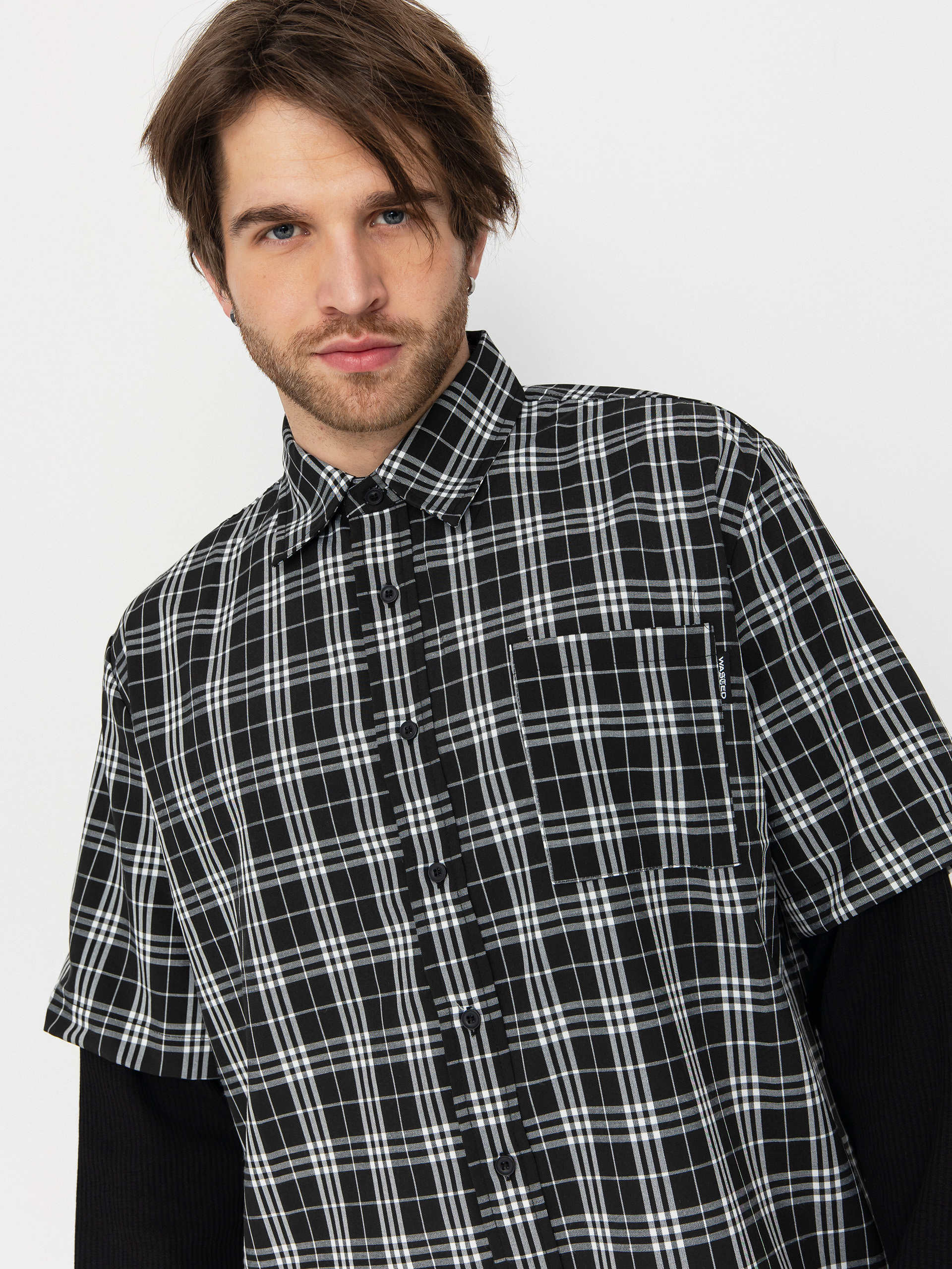Wasted Paris Yard Tartan Shirt Age Ing (black/white)