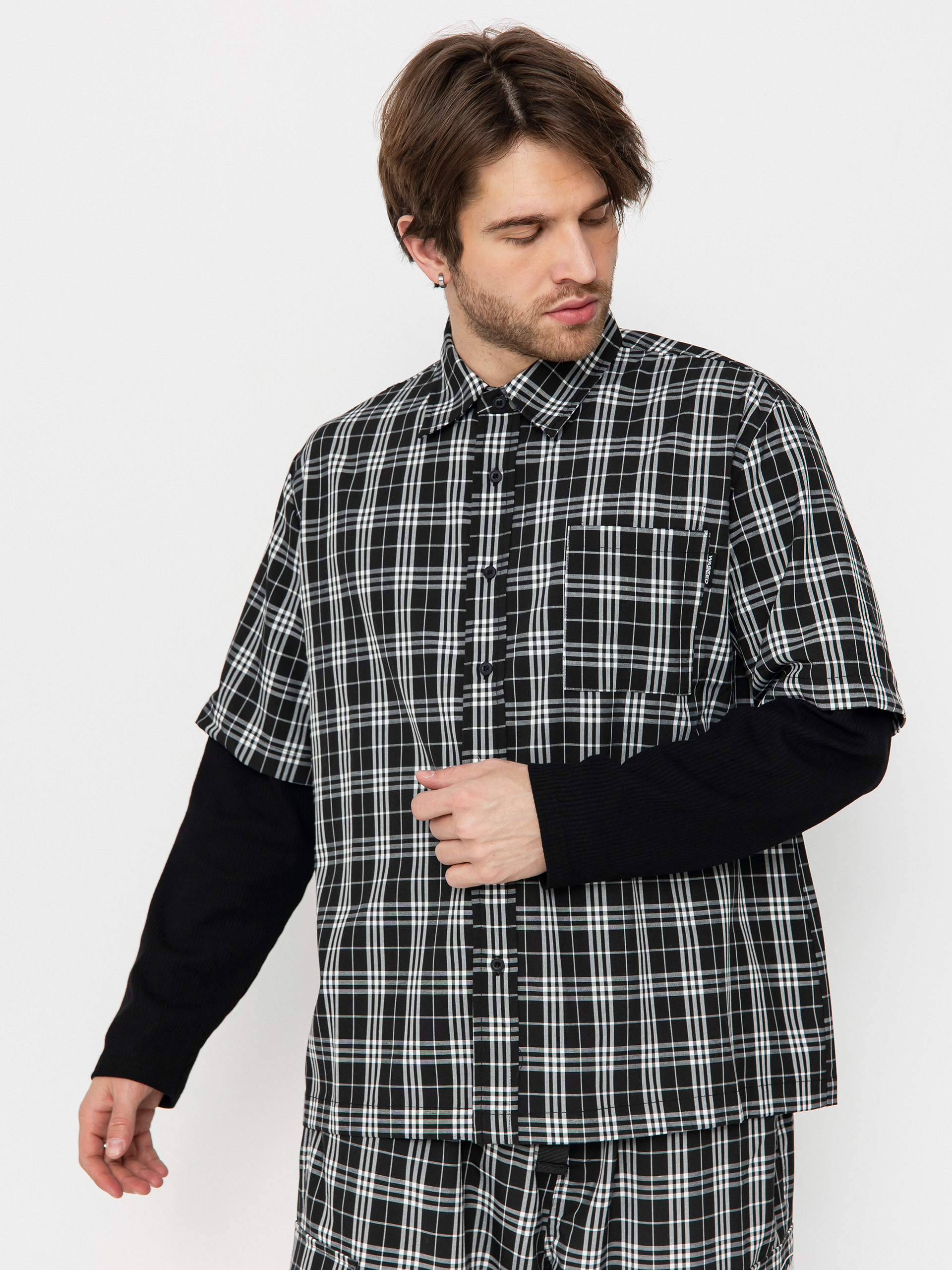 Wasted Paris Yard Tartan Shirt Age Ing (black/white)
