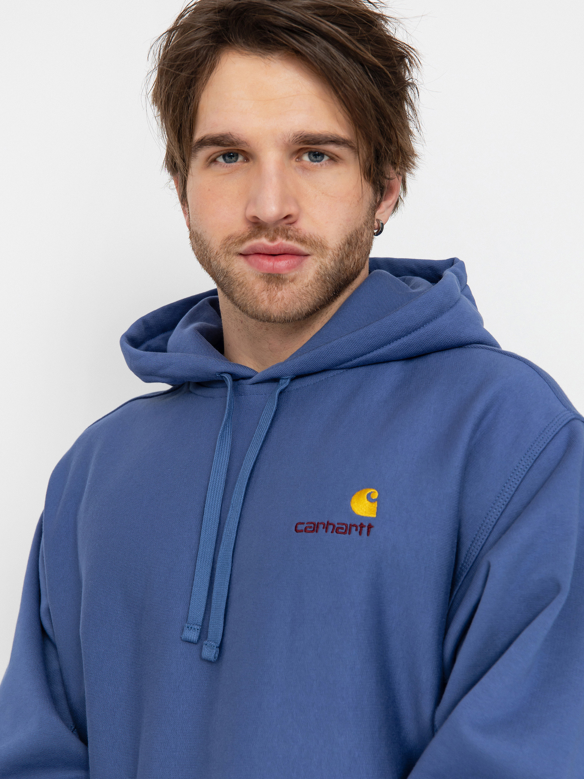 Carhartt WIP American Script HD Kapucnis pulóver (blue iris)