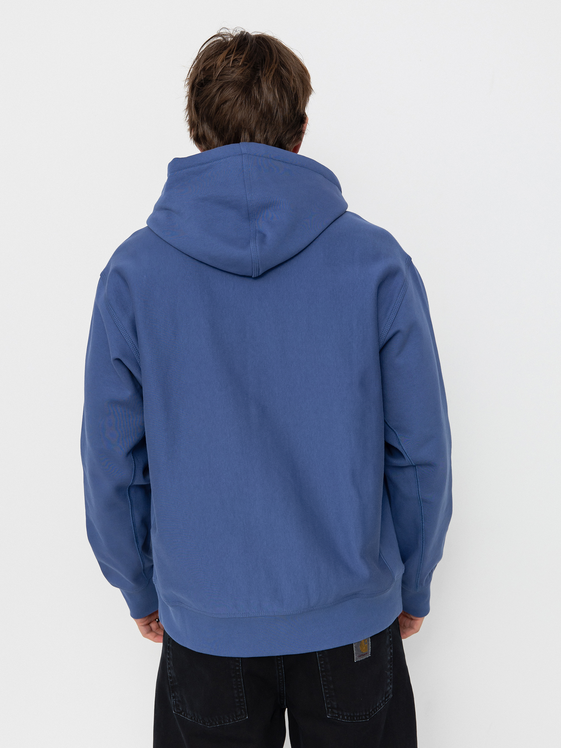 Carhartt WIP American Script HD Kapucnis pulóver (blue iris)