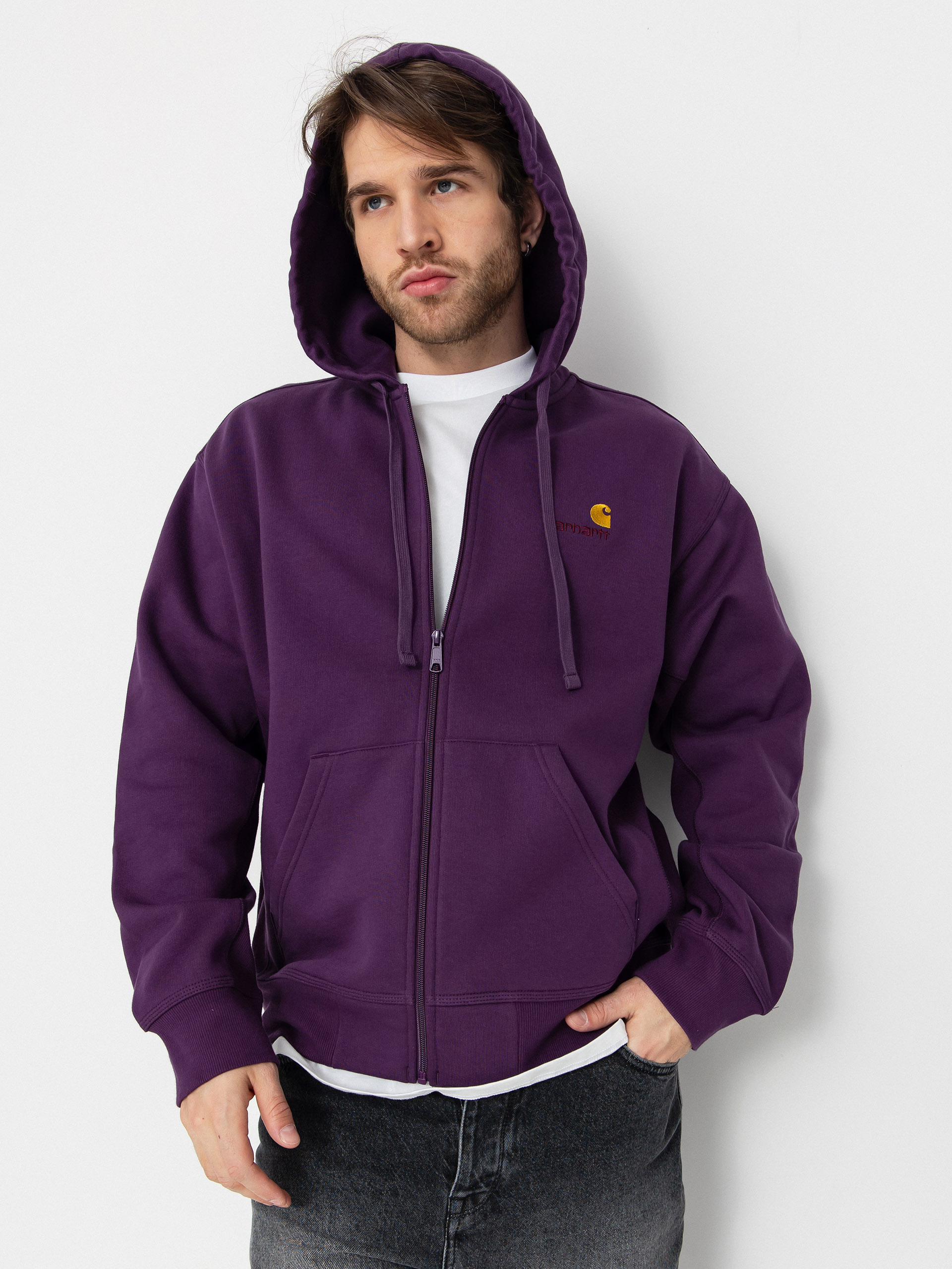 Carhartt WIP American Script ZHD Kapucnis pulóver (huckleberry)