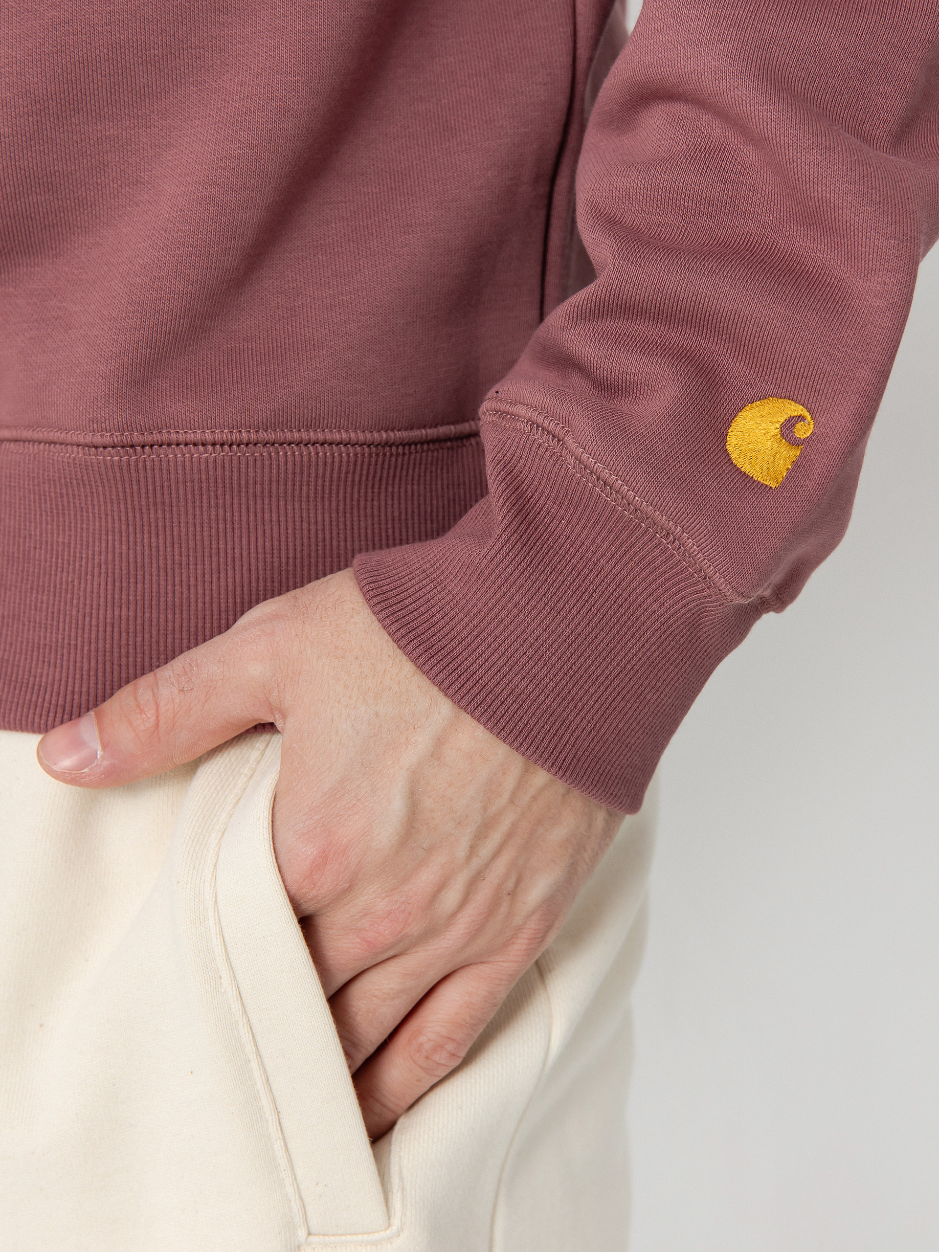 Carhartt WIP Chase Pulóver (dusky pink/gold)