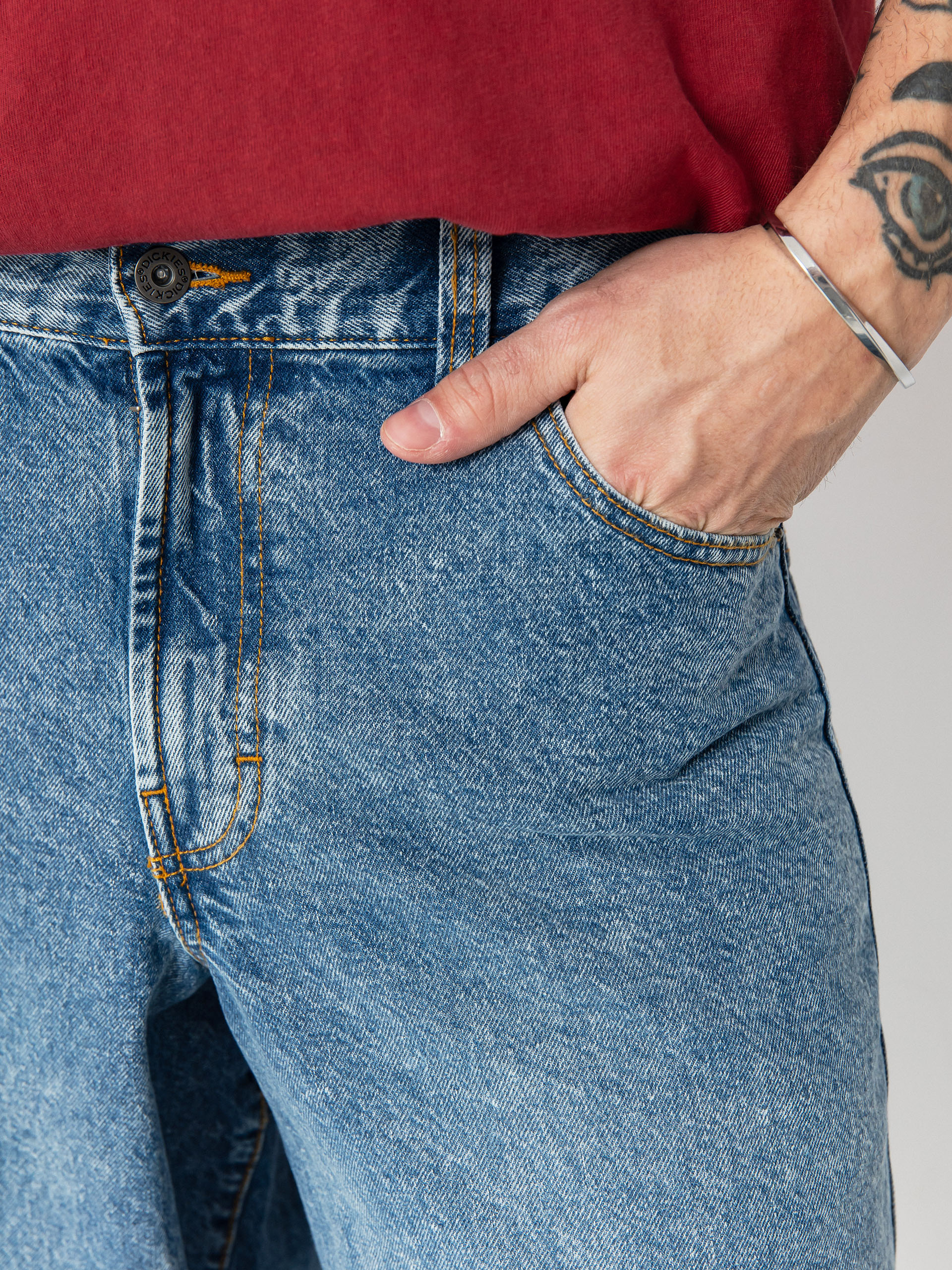 Dickies Loose Wave Kisnadrág (rinsed blue w/fade)