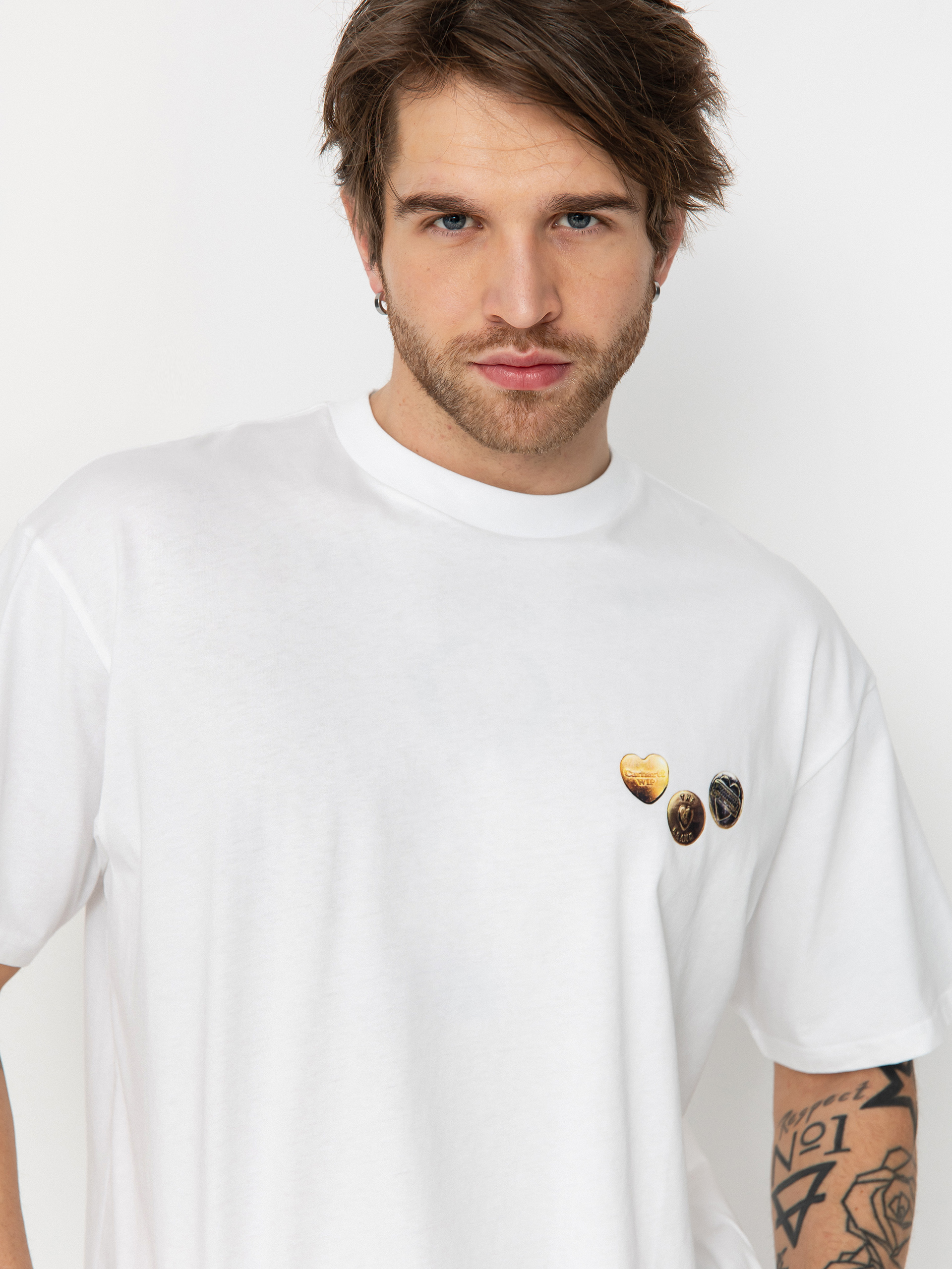 Póló Carhartt WIP Button (white)