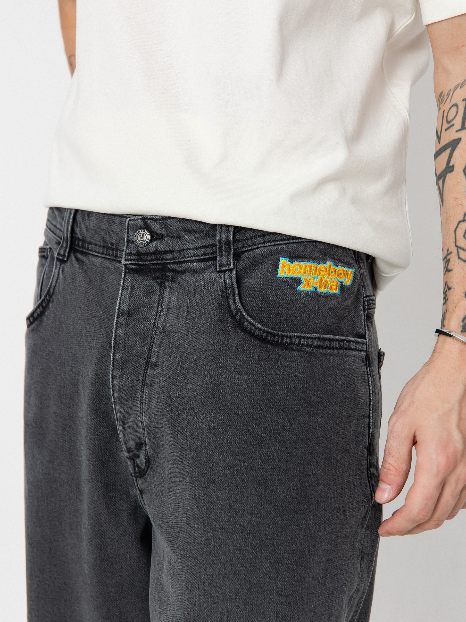 Homeboy X Tra Monster Denim Kisnadrág (washed grey)