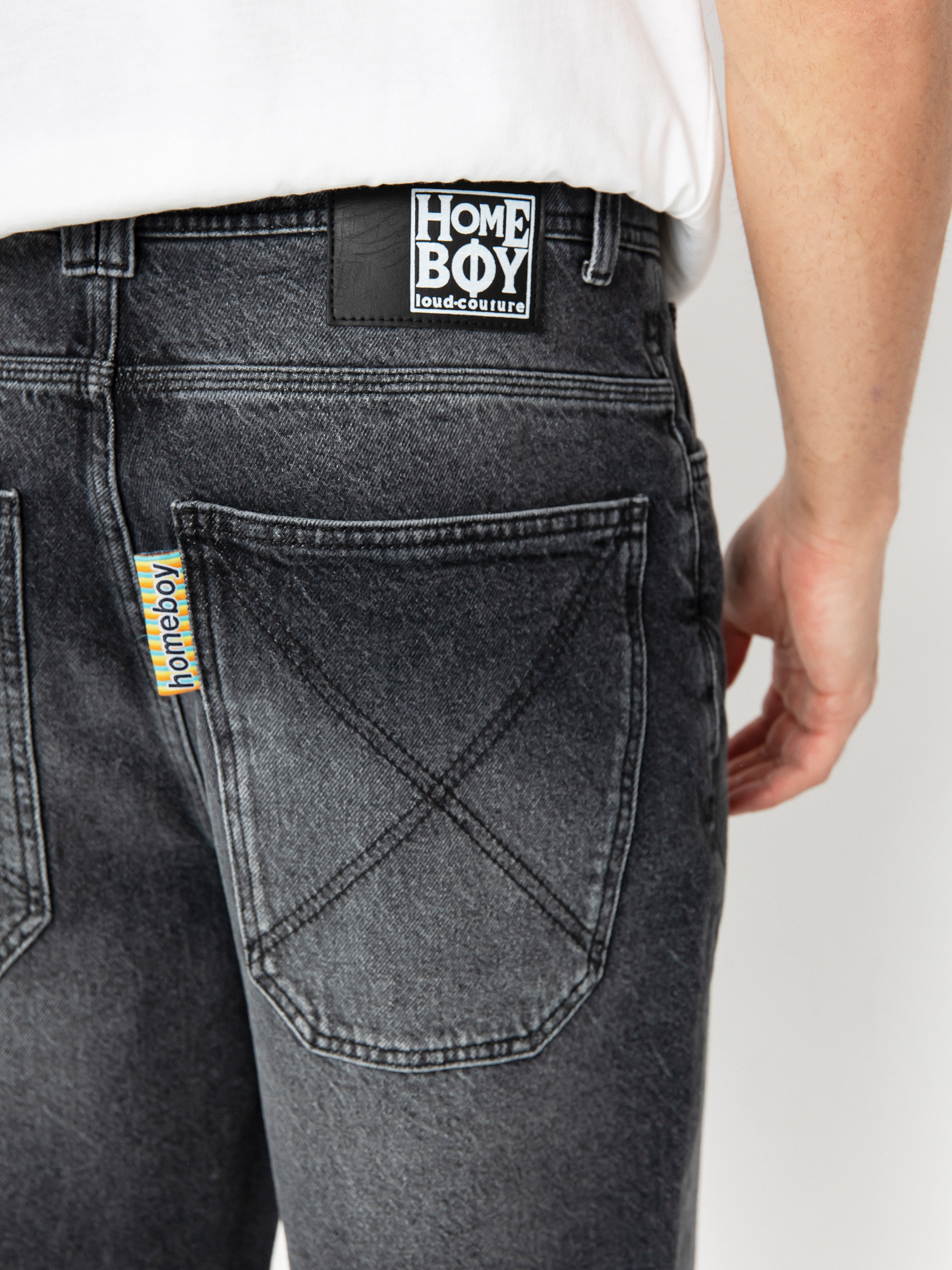 Homeboy X Tra Baggy Vintage Denim Kisnadrág (vintage black)