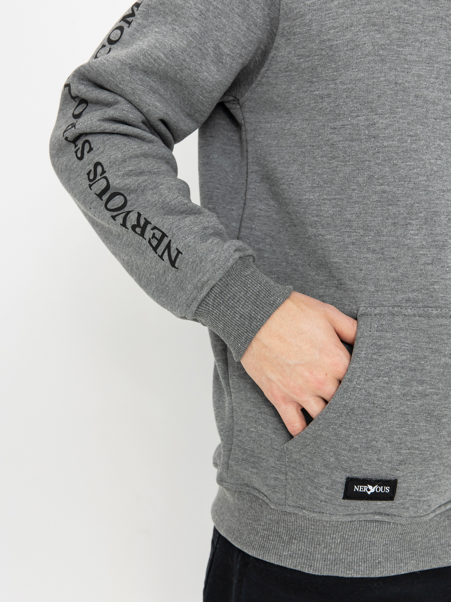 Nervous Icon HD Kapucnis pulóver (light heather)