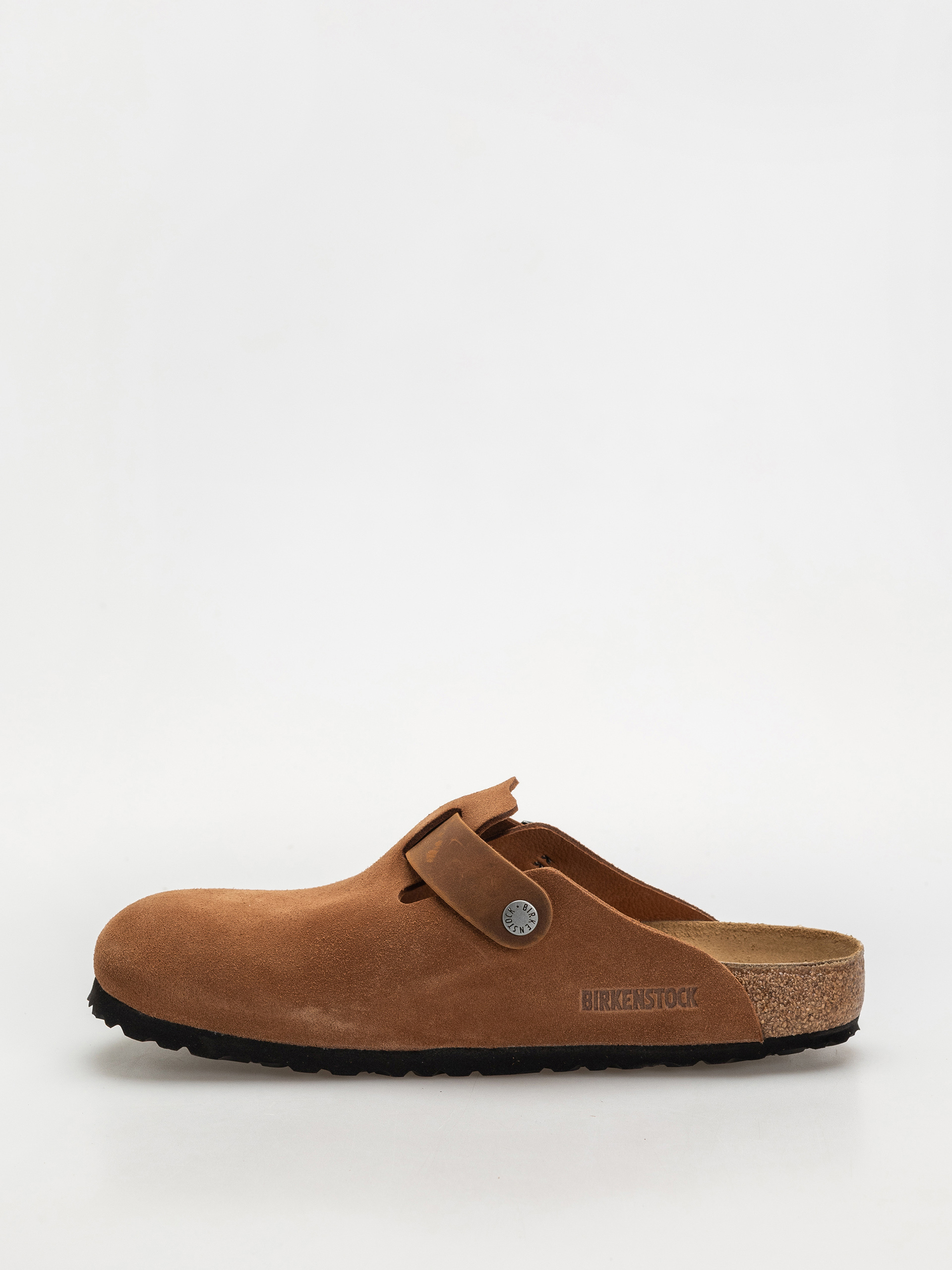 Birkenstock Boston Suede Oiled Leather Regular Flip-flop papucsok (cognac)