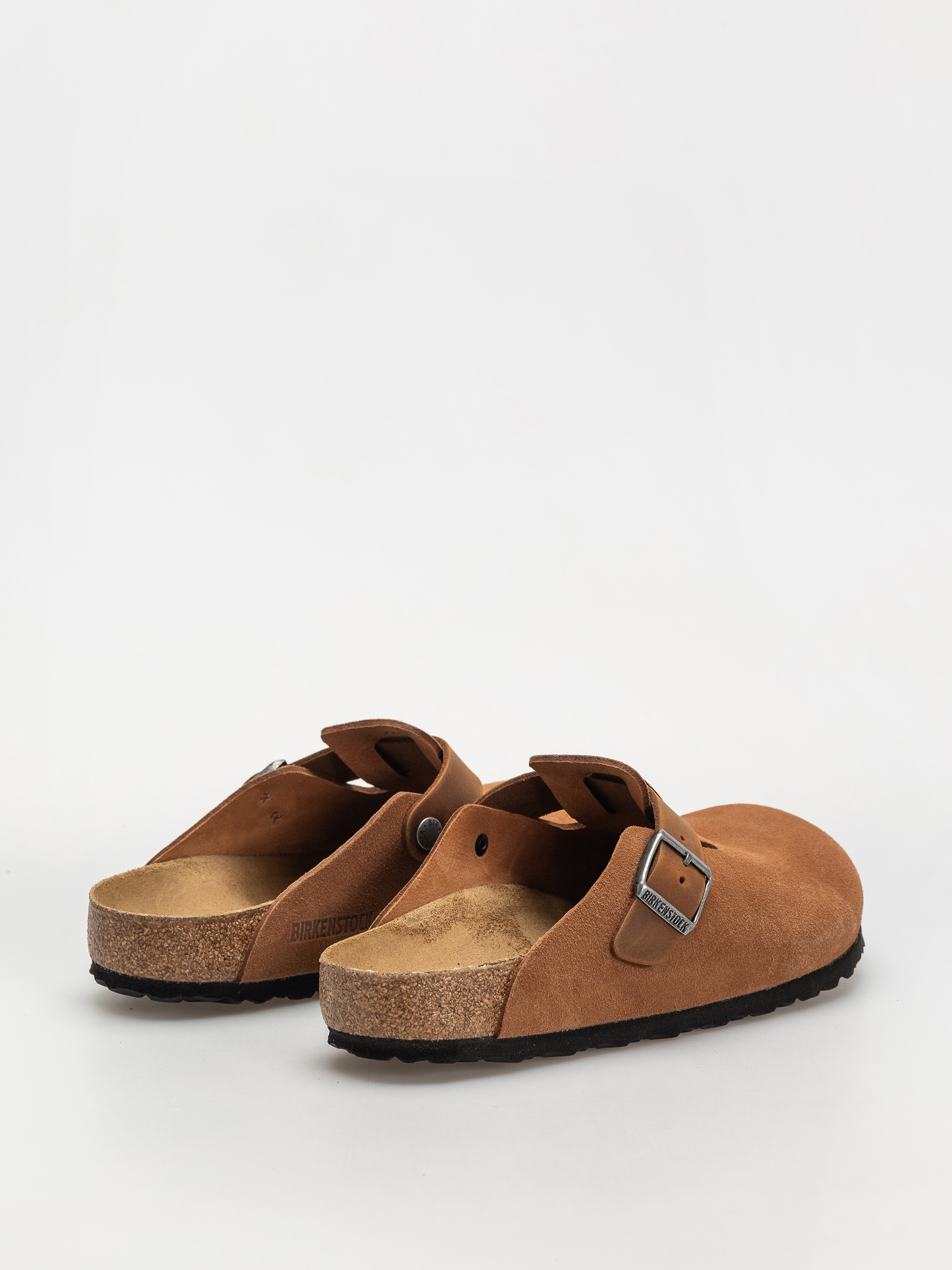 Birkenstock Boston Suede Oiled Leather Regular Flip-flop papucsok (cognac)