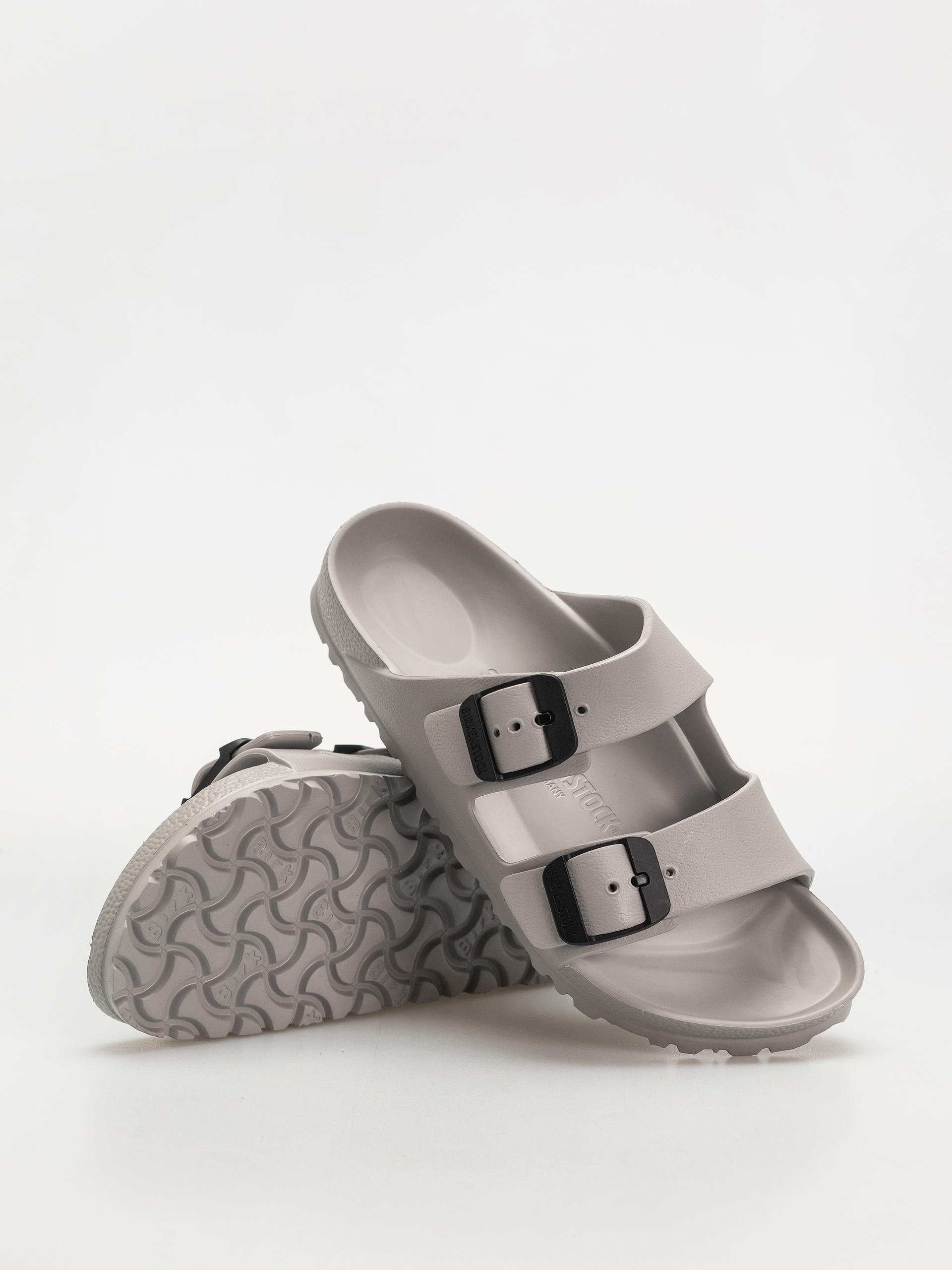 Birkenstock Arizona Stealth Buckle EVA Narrow Wmn Flip-flop papucsok (stone coin/black)