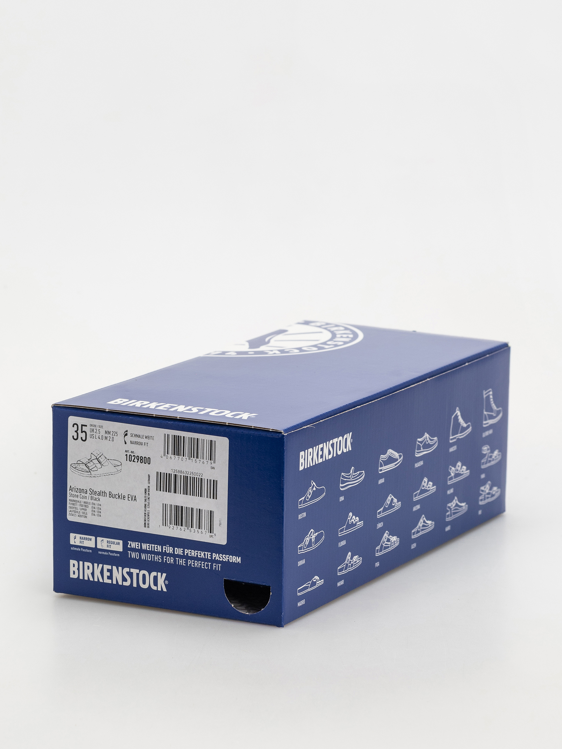 Birkenstock Arizona Stealth Buckle EVA Narrow Wmn Flip-flop papucsok (stone coin/black)