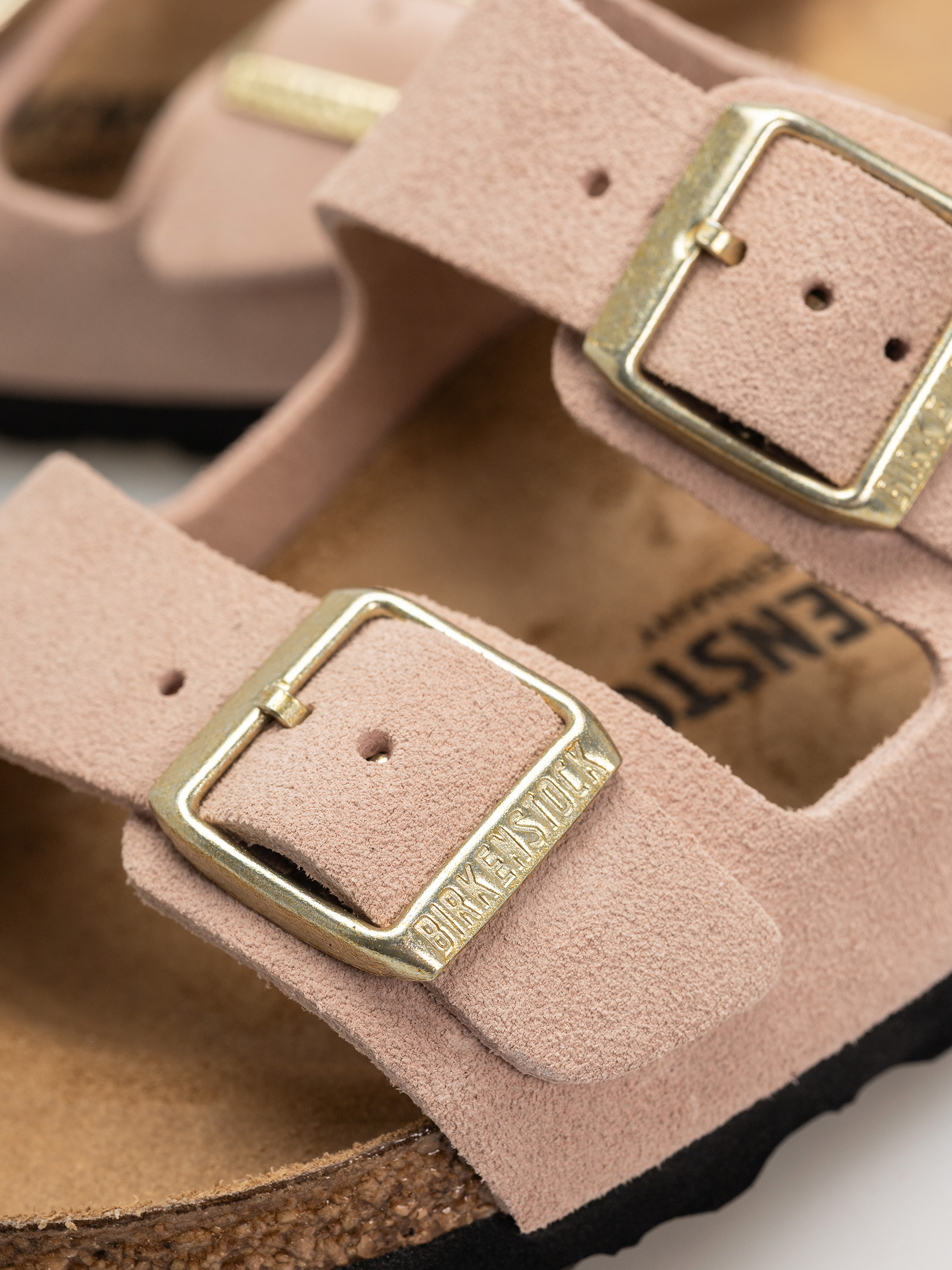 Birkenstock Arizona Suede Leather Narrow Wmn Flip-flop papucsok (light rose)