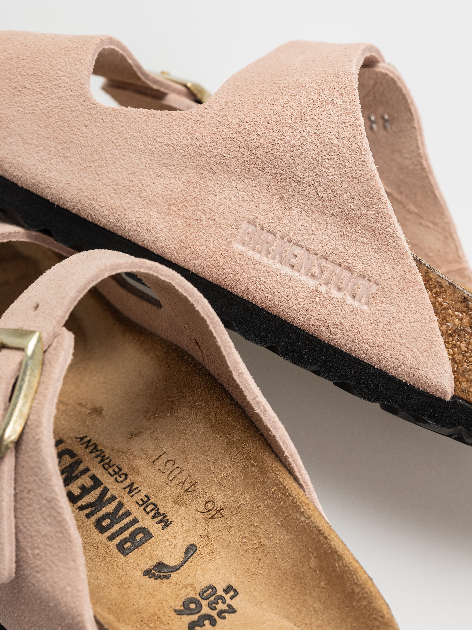 Birkenstock Arizona Suede Leather Narrow Wmn Flip-flop papucsok (light rose)