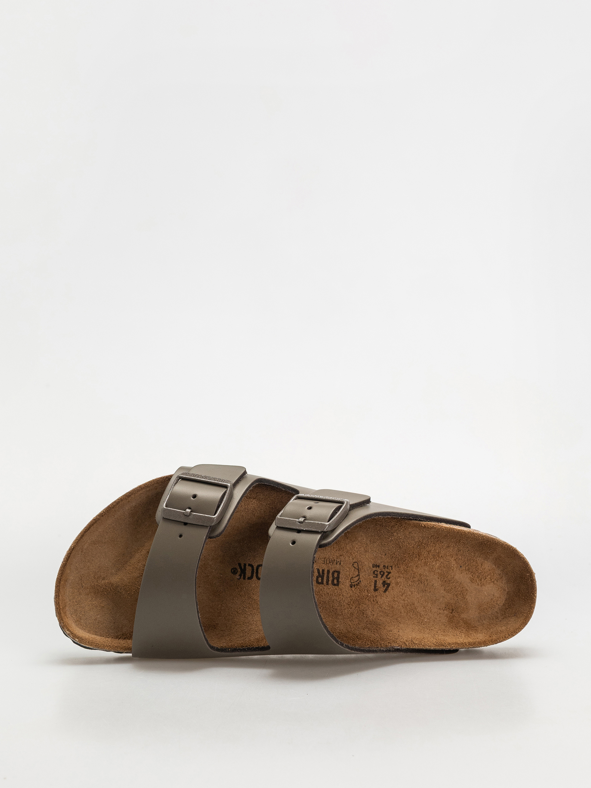 Birkenstock Arizona Natural Leather Regular Flip-flop papucsok (concrete gray)