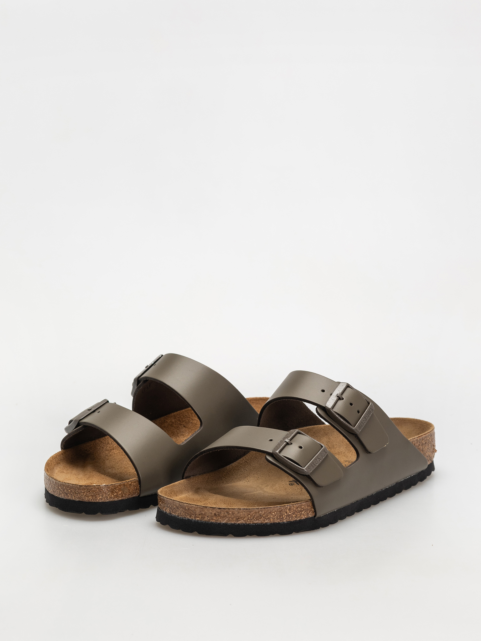 Birkenstock Arizona Natural Leather Regular Flip-flop papucsok (concrete gray)