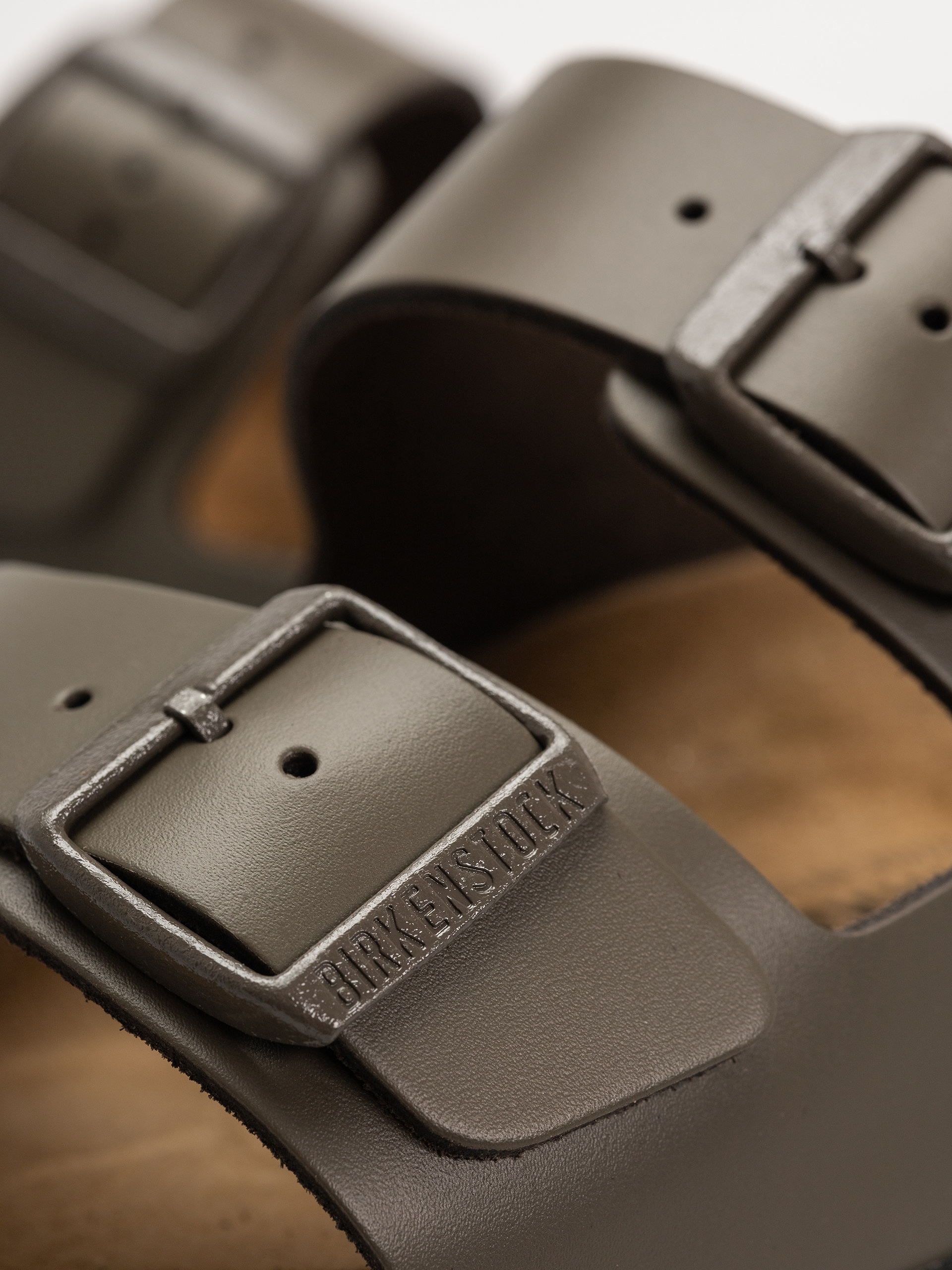 Birkenstock Arizona Natural Leather Regular Flip-flop papucsok (concrete gray)