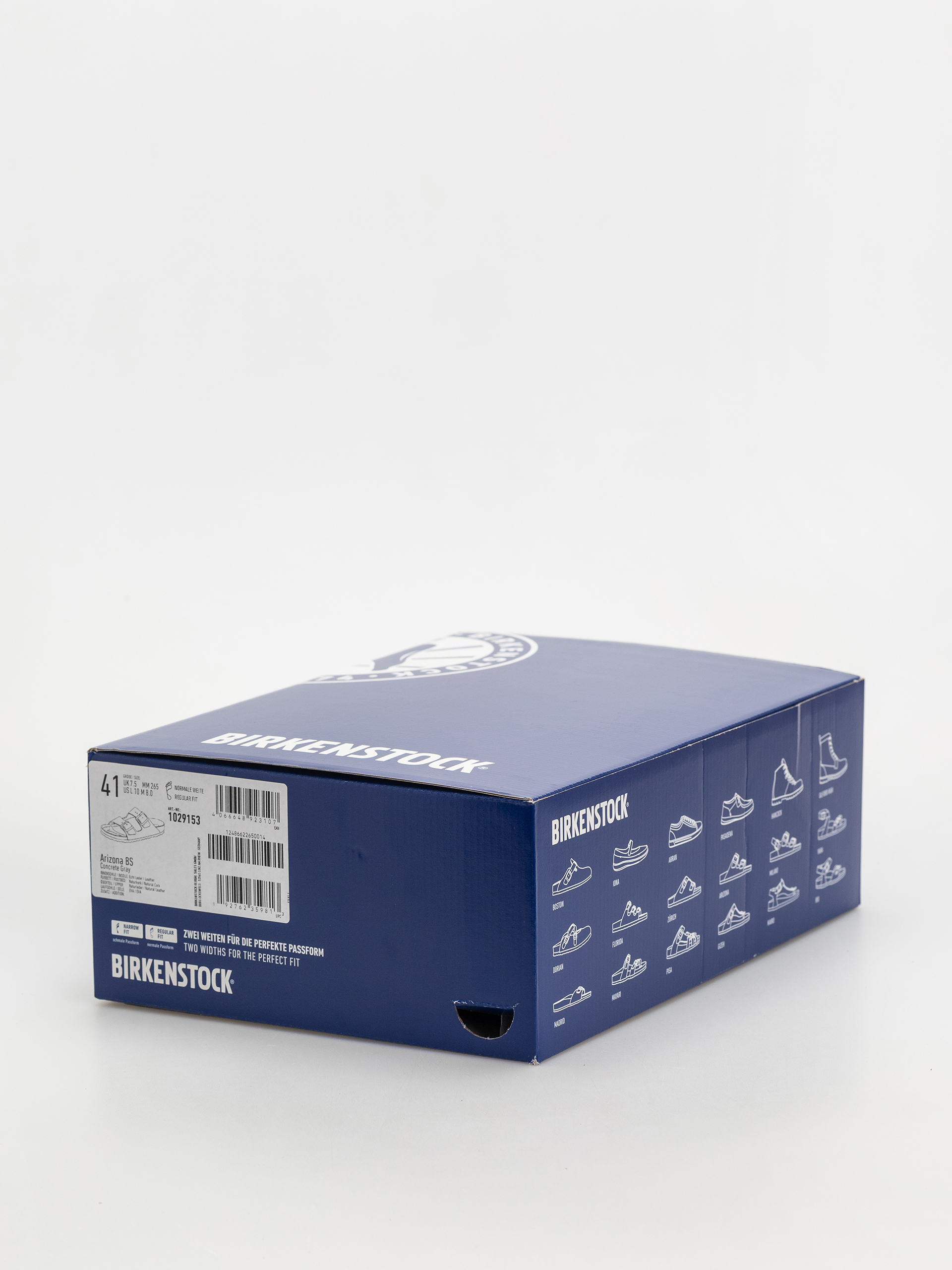 Birkenstock Arizona Natural Leather Regular Flip-flop papucsok (concrete gray)